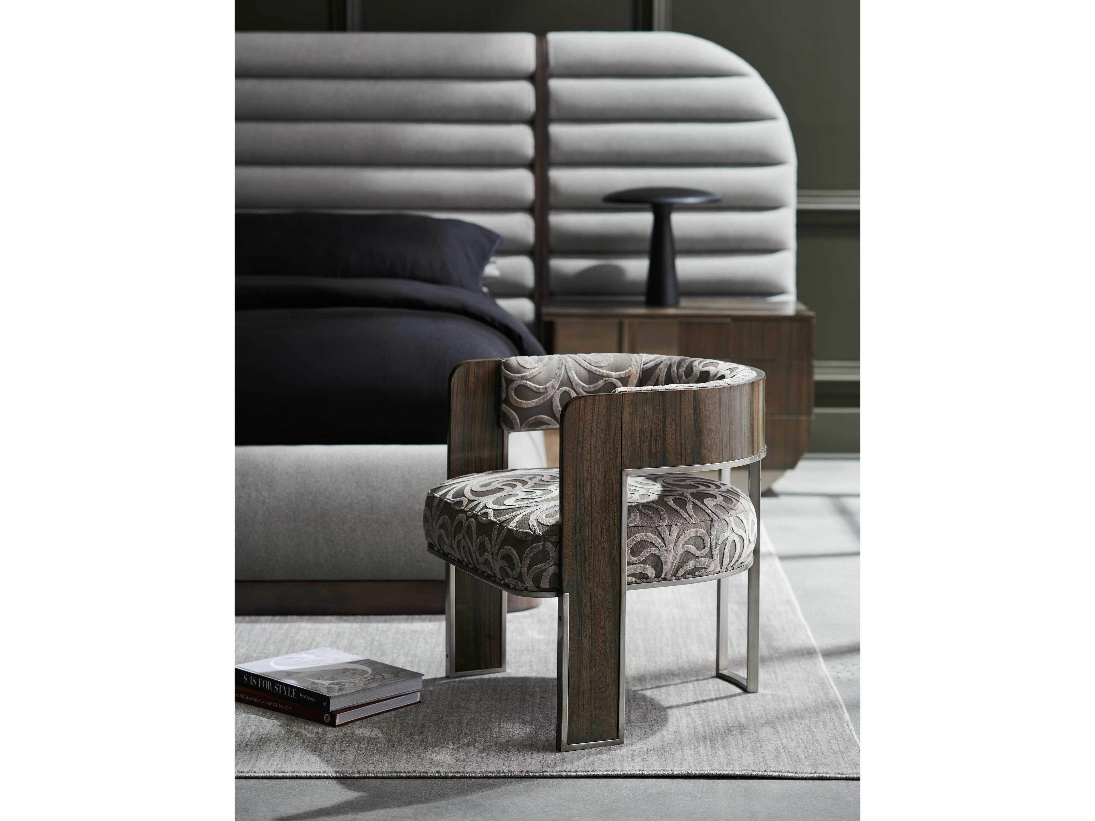 Caracole La Moda Right Facing 3-Drawers Brown Birch Wood Nightstand