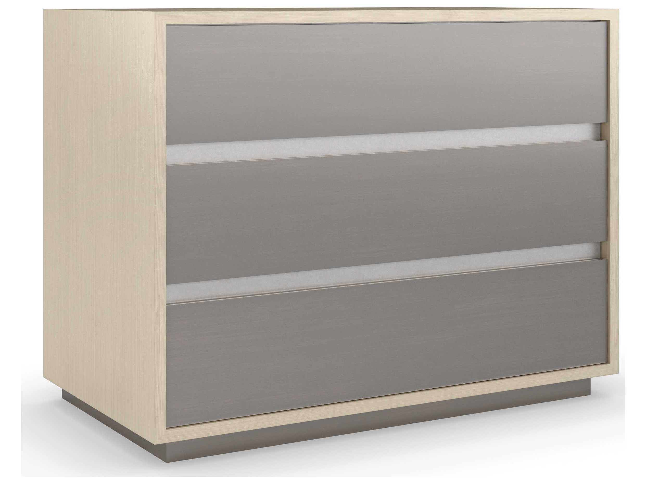 Caracole La Moda Da Vita Large 3-Drawers Brown Birch Wood Nightstand