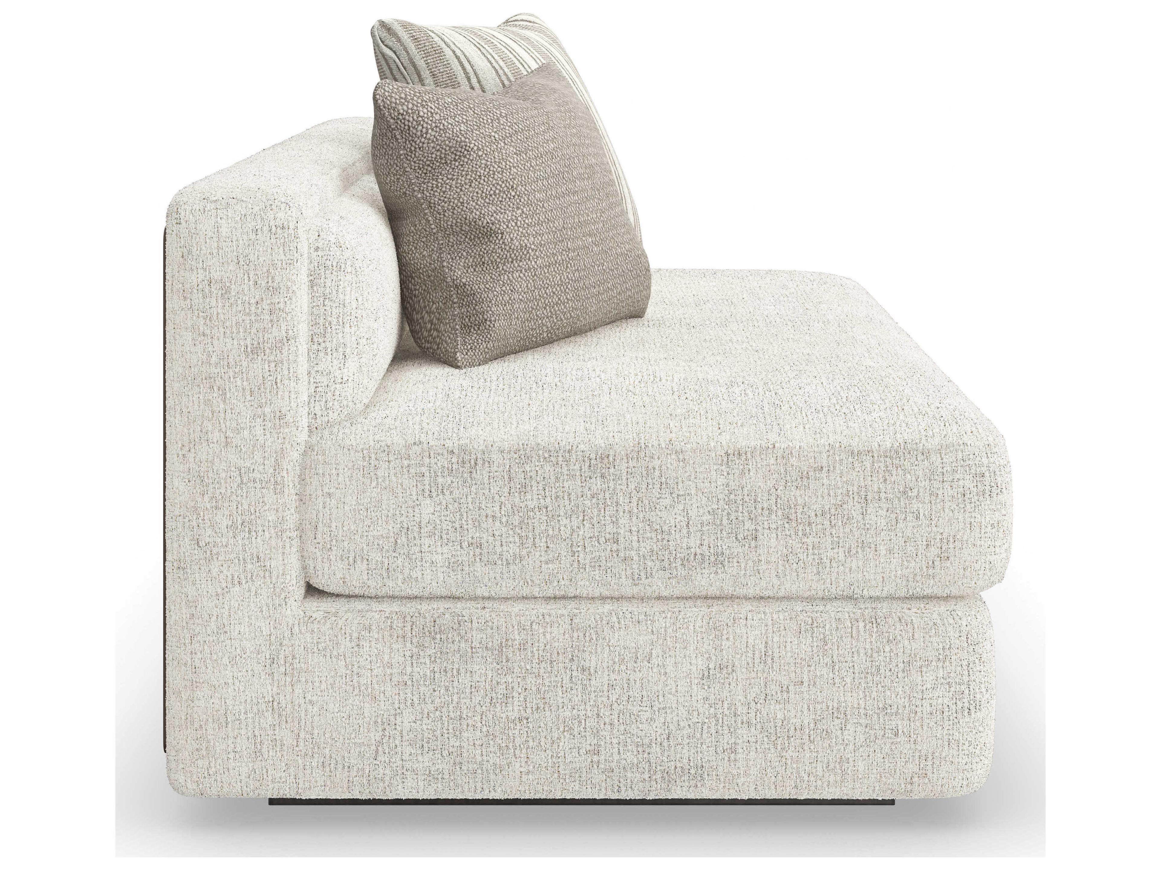 Caracole Modern Principles Unity Armless White Upholstered Loveseat