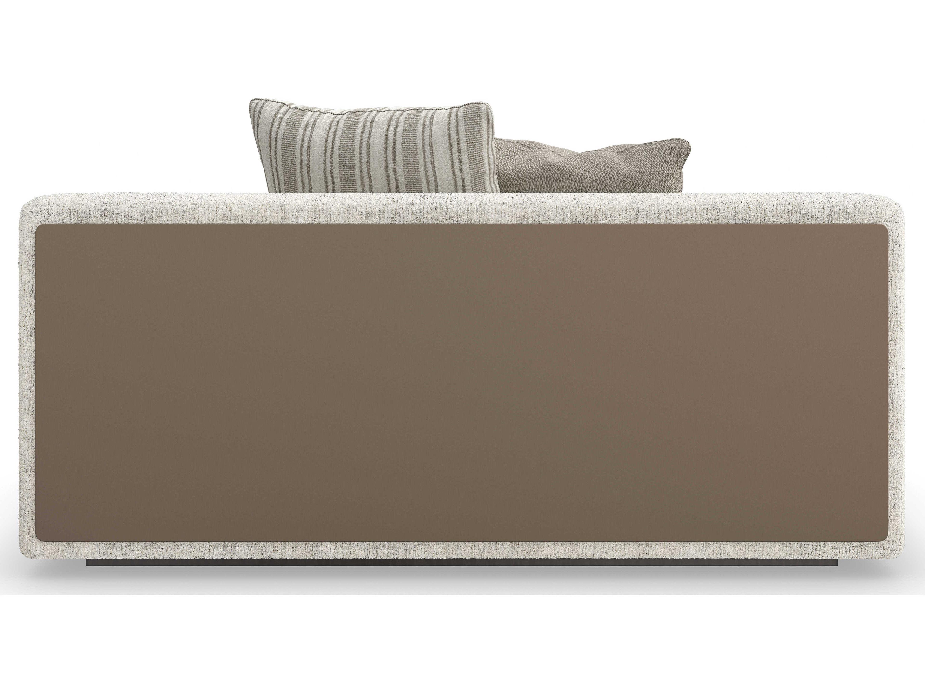 Caracole Modern Principles Unity Armless White Upholstered Loveseat