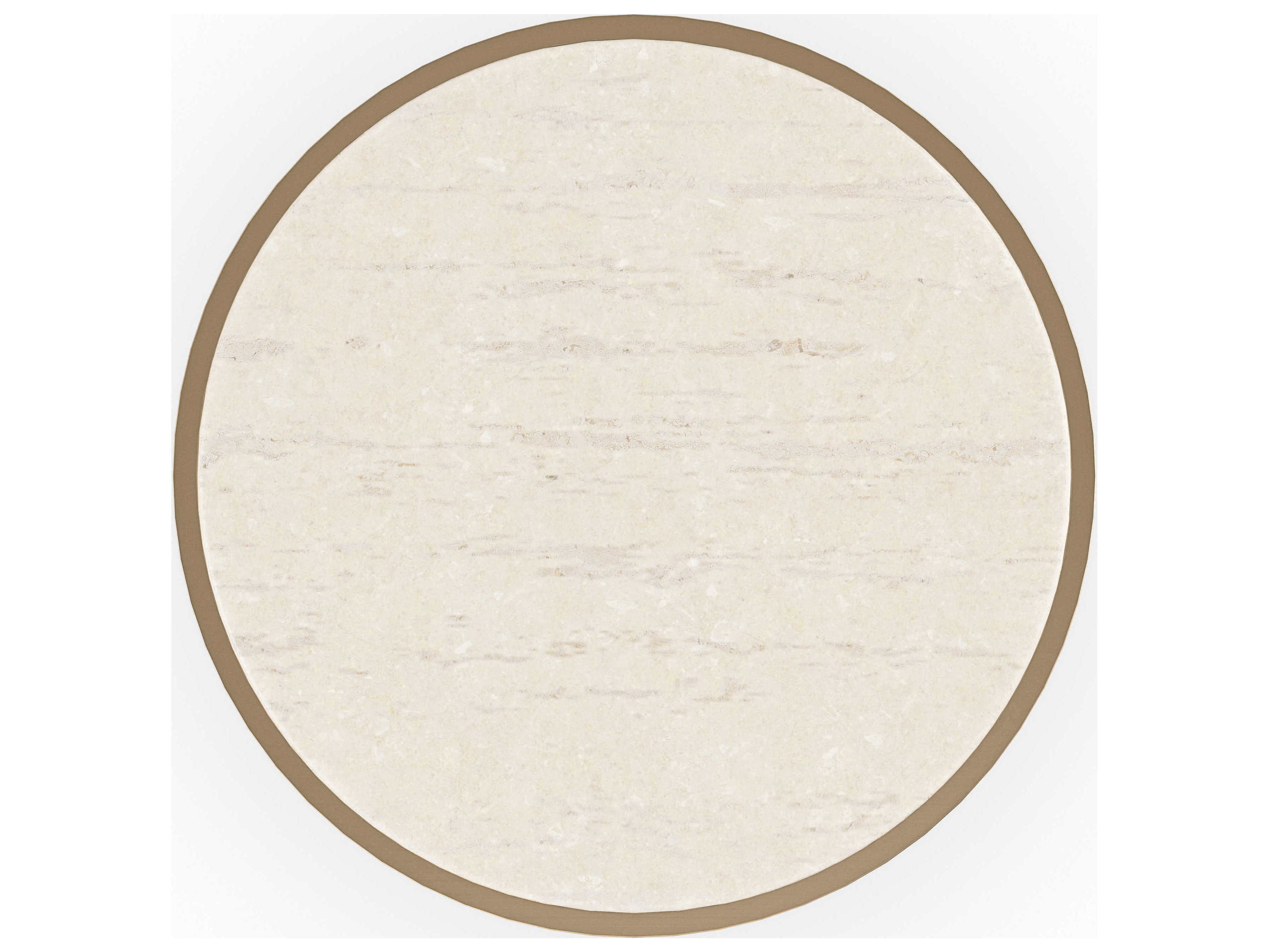 Caracole Modern Principles Contrast Light Spot 14" Round Stone Lucent Bronze Plated Metal End Table