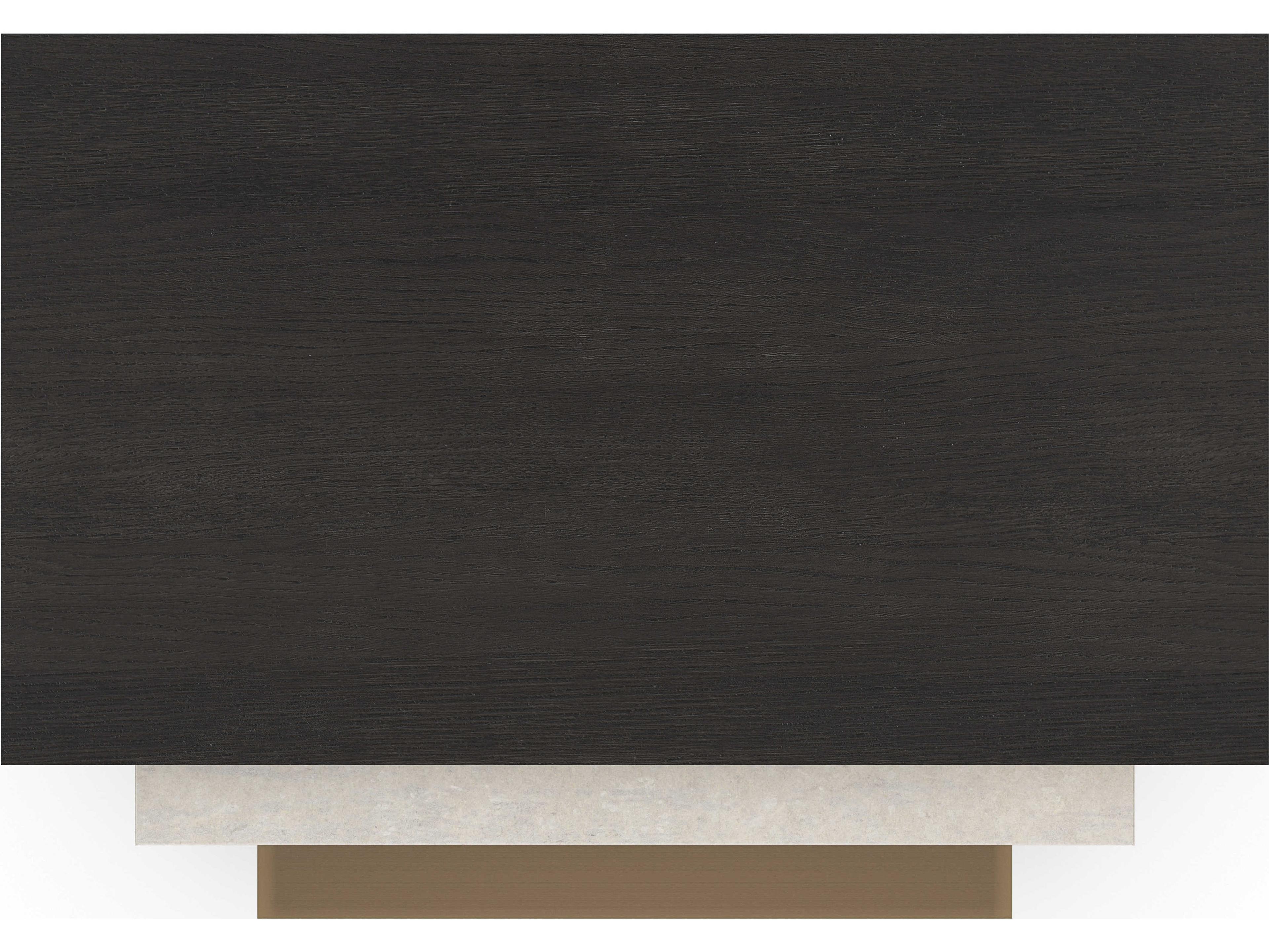 Caracole Modern Principles Contrast Rectangular Wood Cinder Lucent Bronze Plated Metal End Table