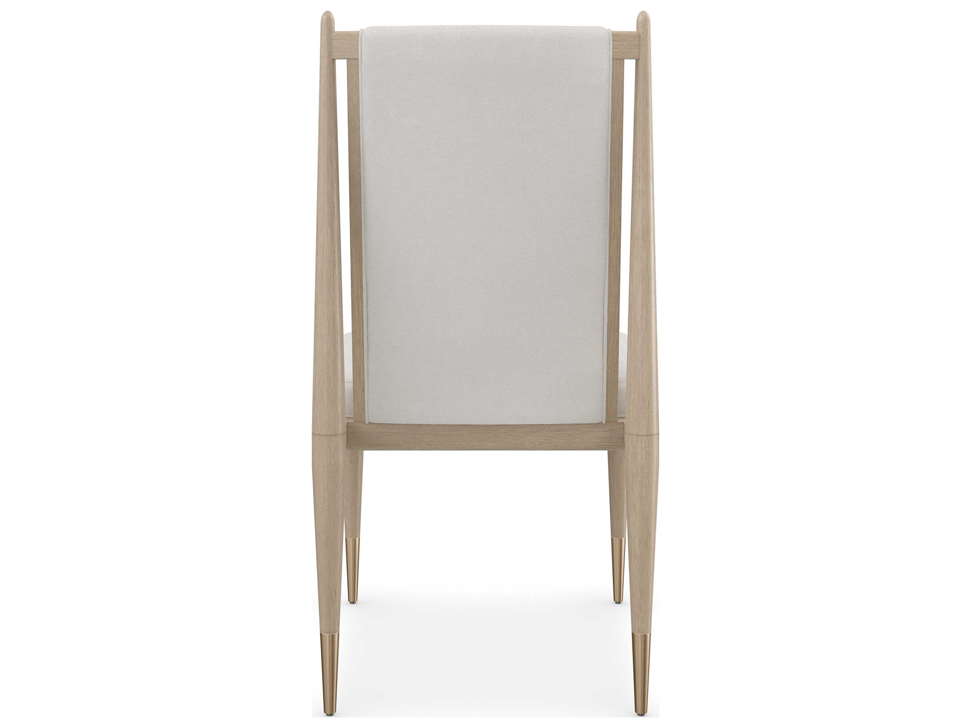 Caracole Modern Principles Unity Light Oak Wood Upholstered Side Dining Chair