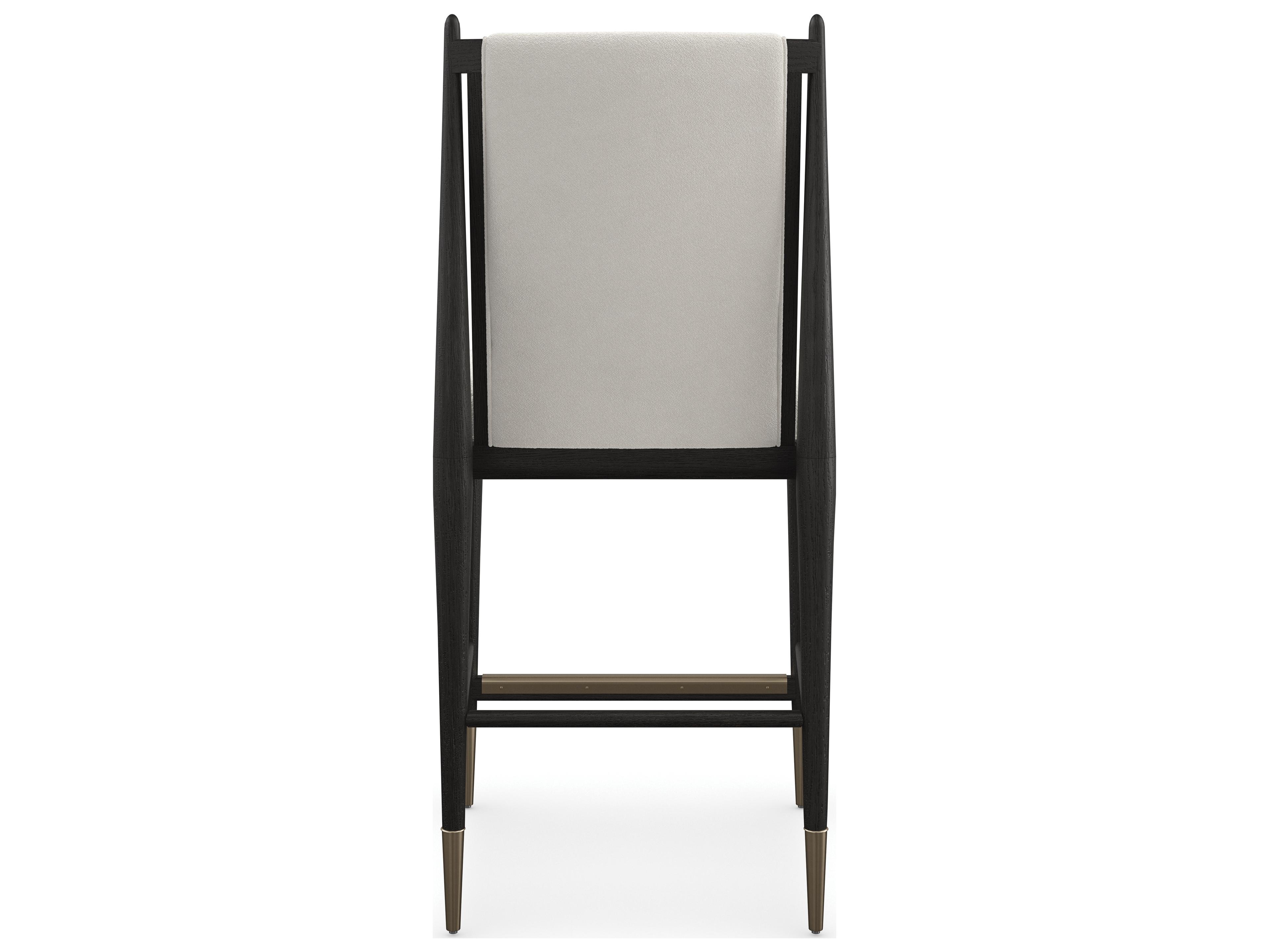 Caracole Modern Principles Unity Upholstered Oak Wood Counter Stool