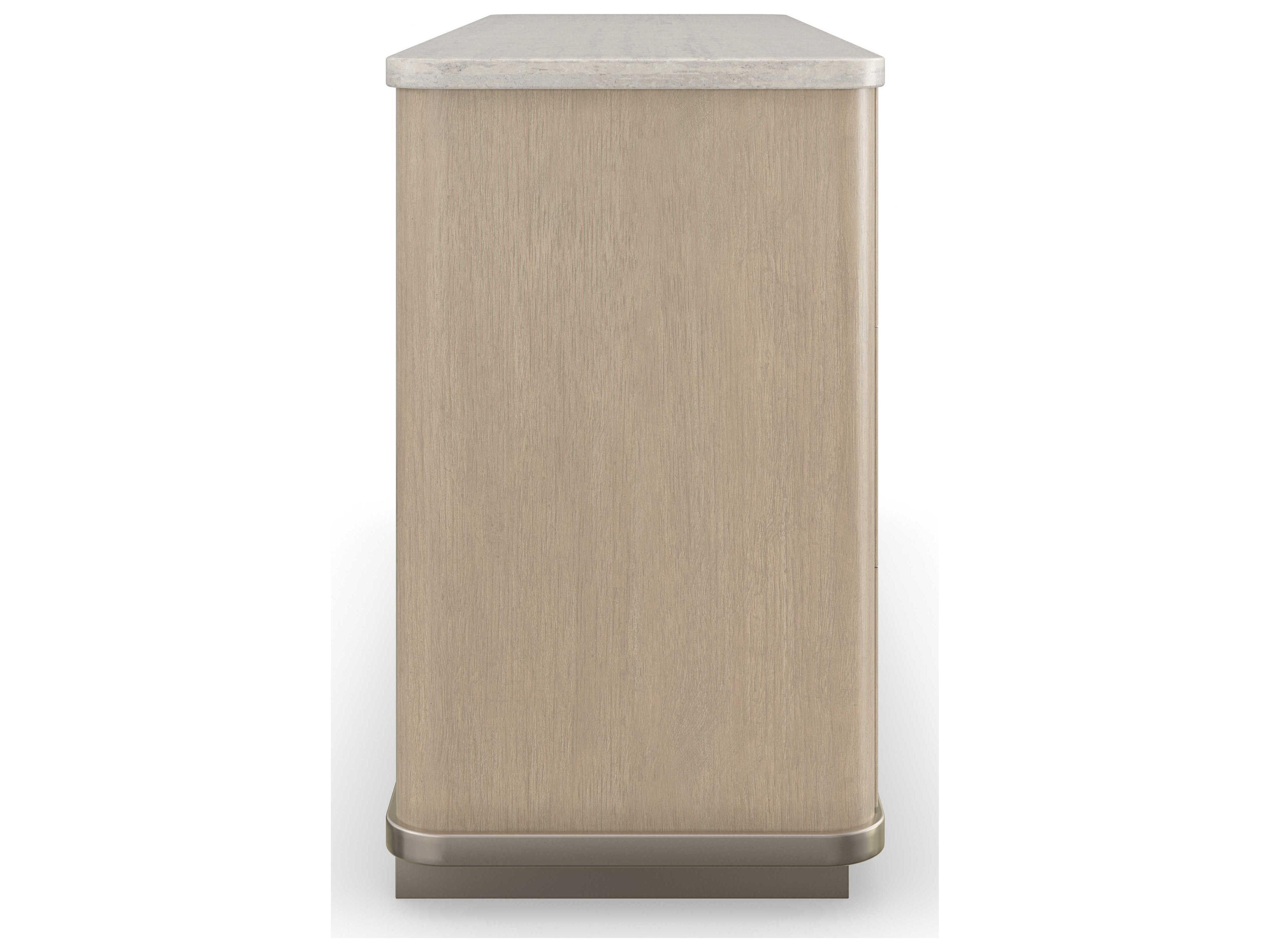 Caracole Modern Principles Rhythm 6-Drawers Brown Oak Wood Double Dresser