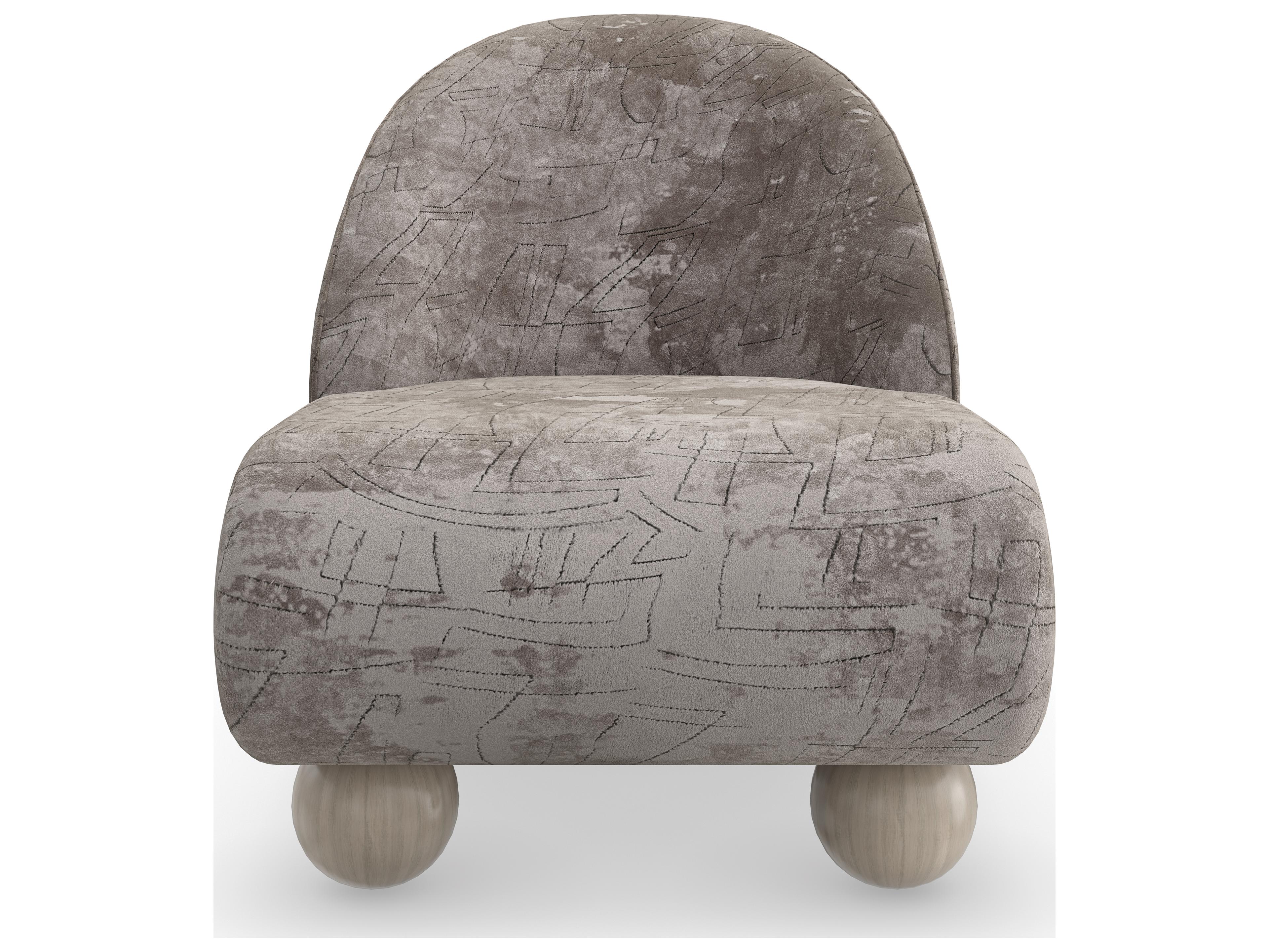 Caracole Modern Resort Bora Bora Gray Fabric Accent Chair