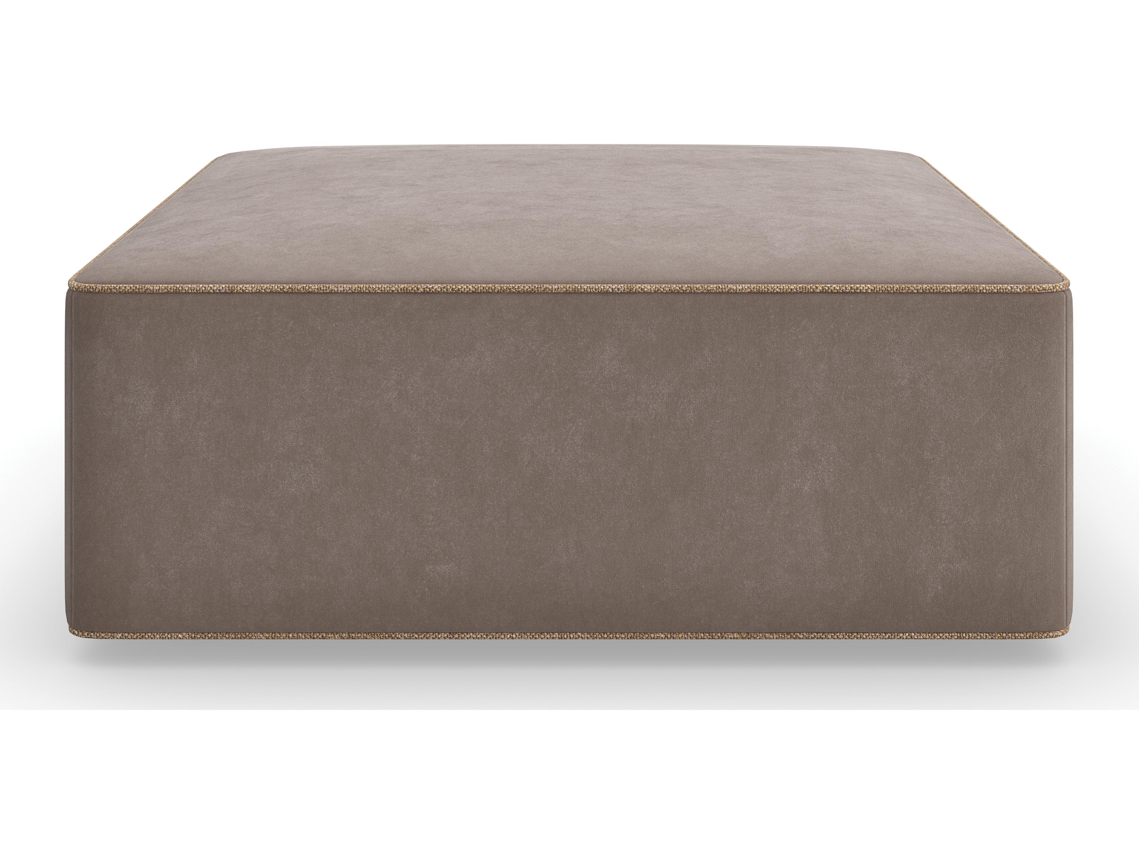Caracole Modern Resort Marbella Bronze Upholstered Ottoman