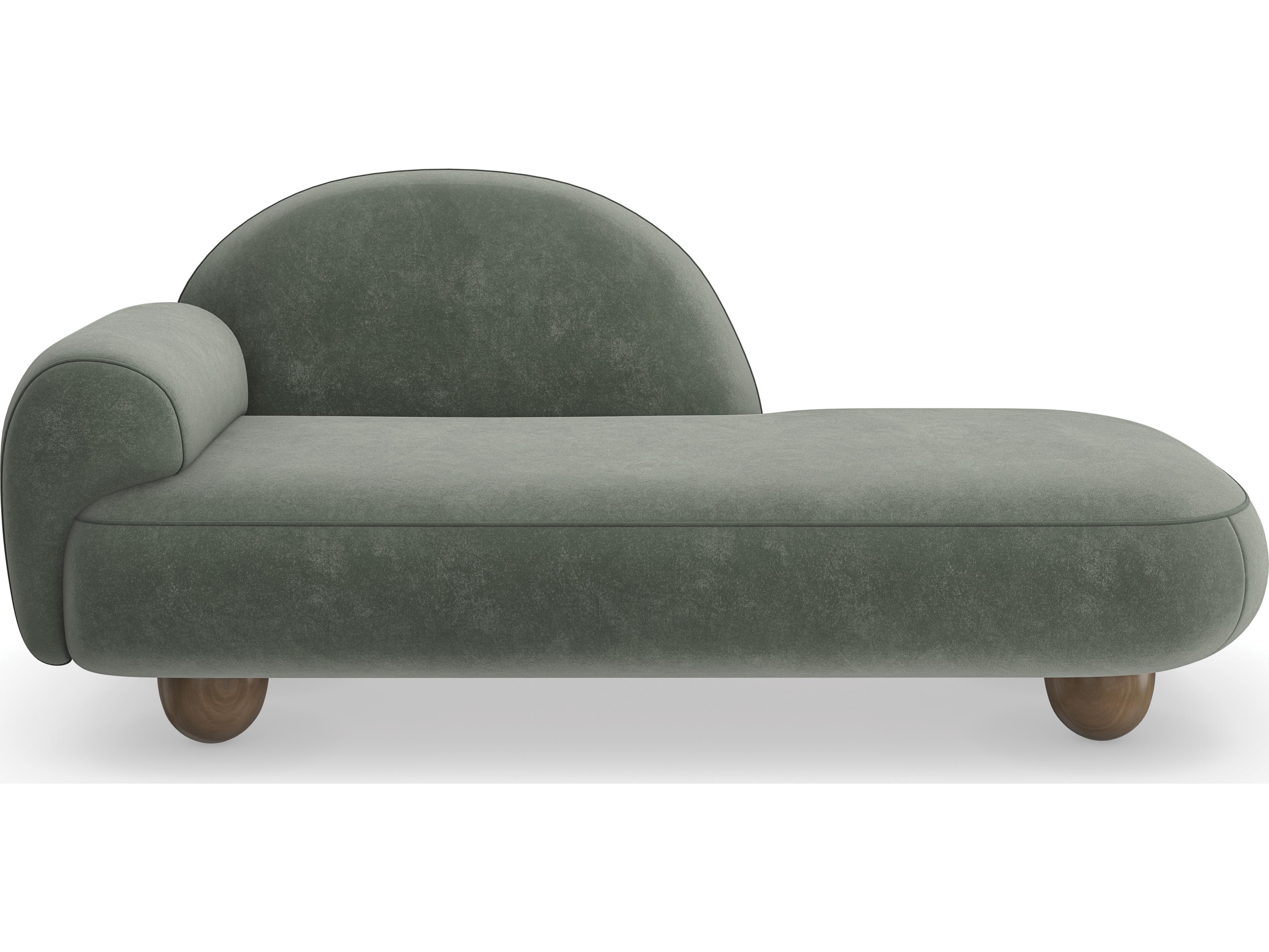 Caracole Modern Resort Cypress Green Upholstered Chaise