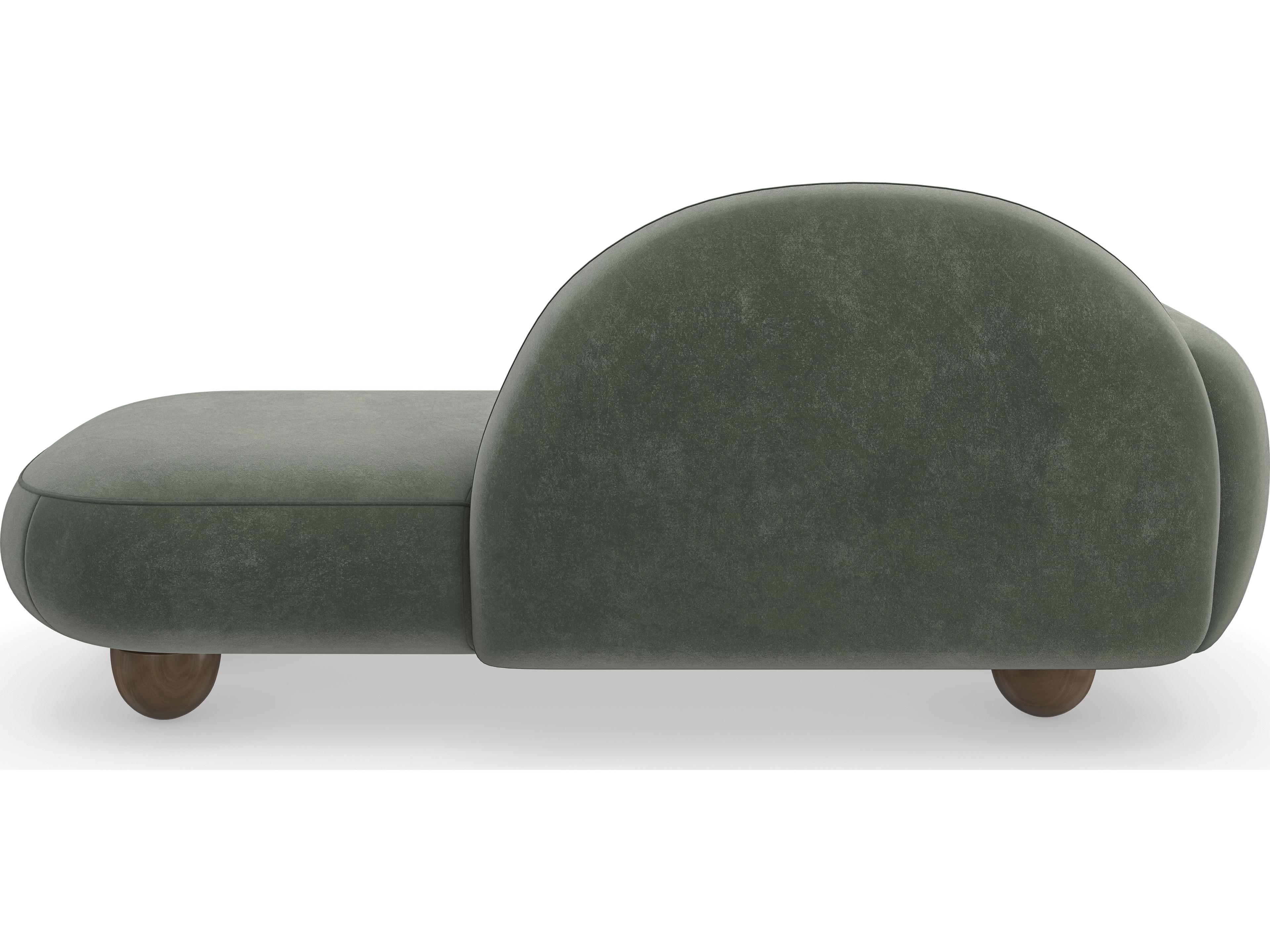 Caracole Modern Resort Cypress Green Upholstered Chaise