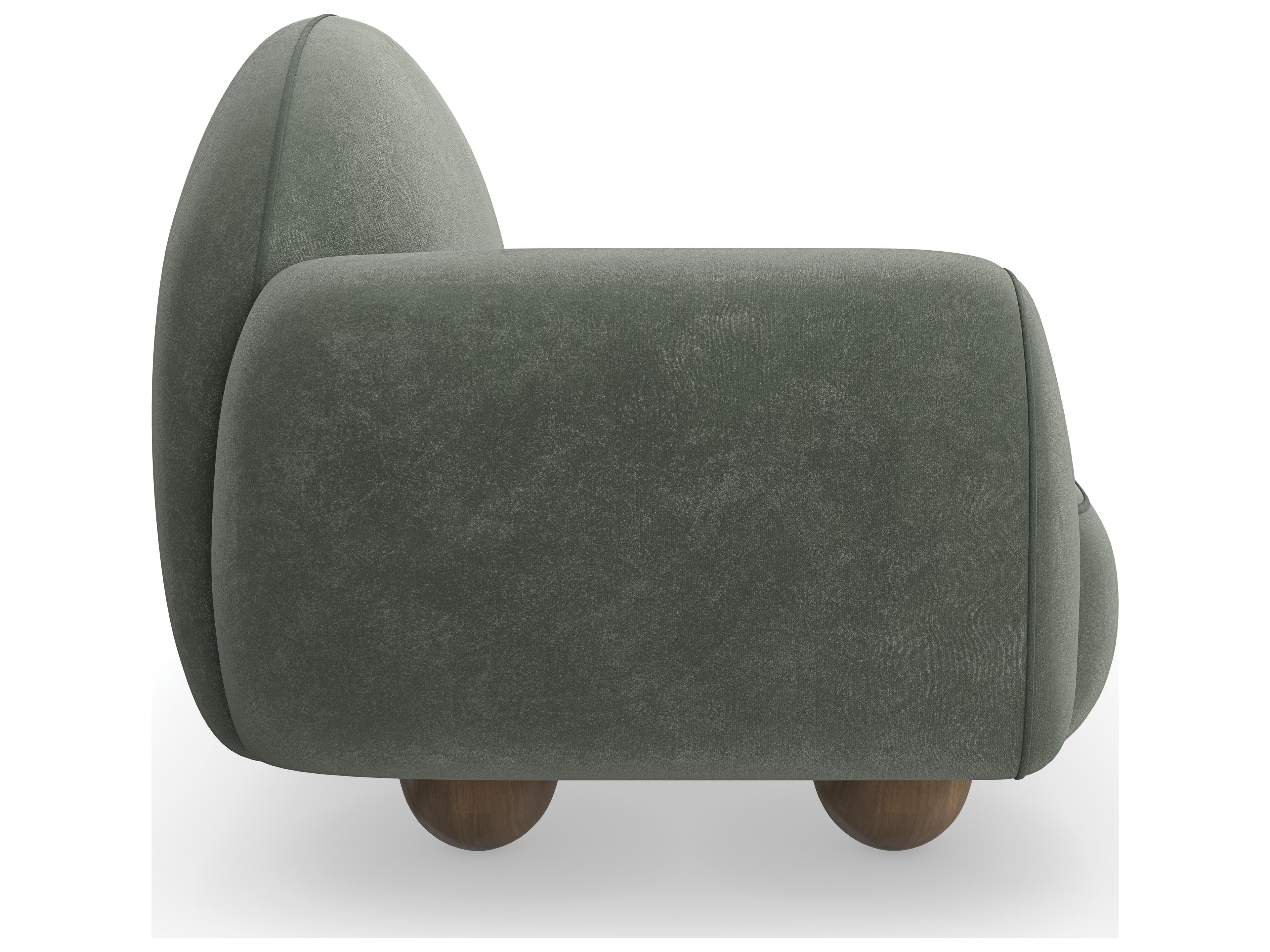 Caracole Modern Resort Cypress Green Upholstered Chaise