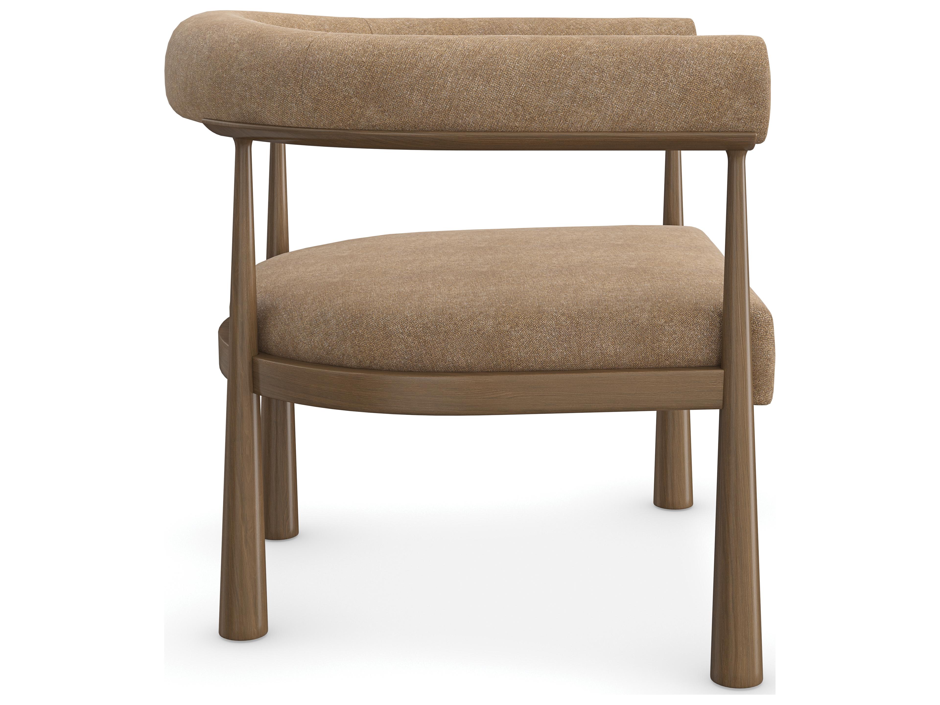 Caracole Modern Resort Bali Brown Fabric Accent Chair