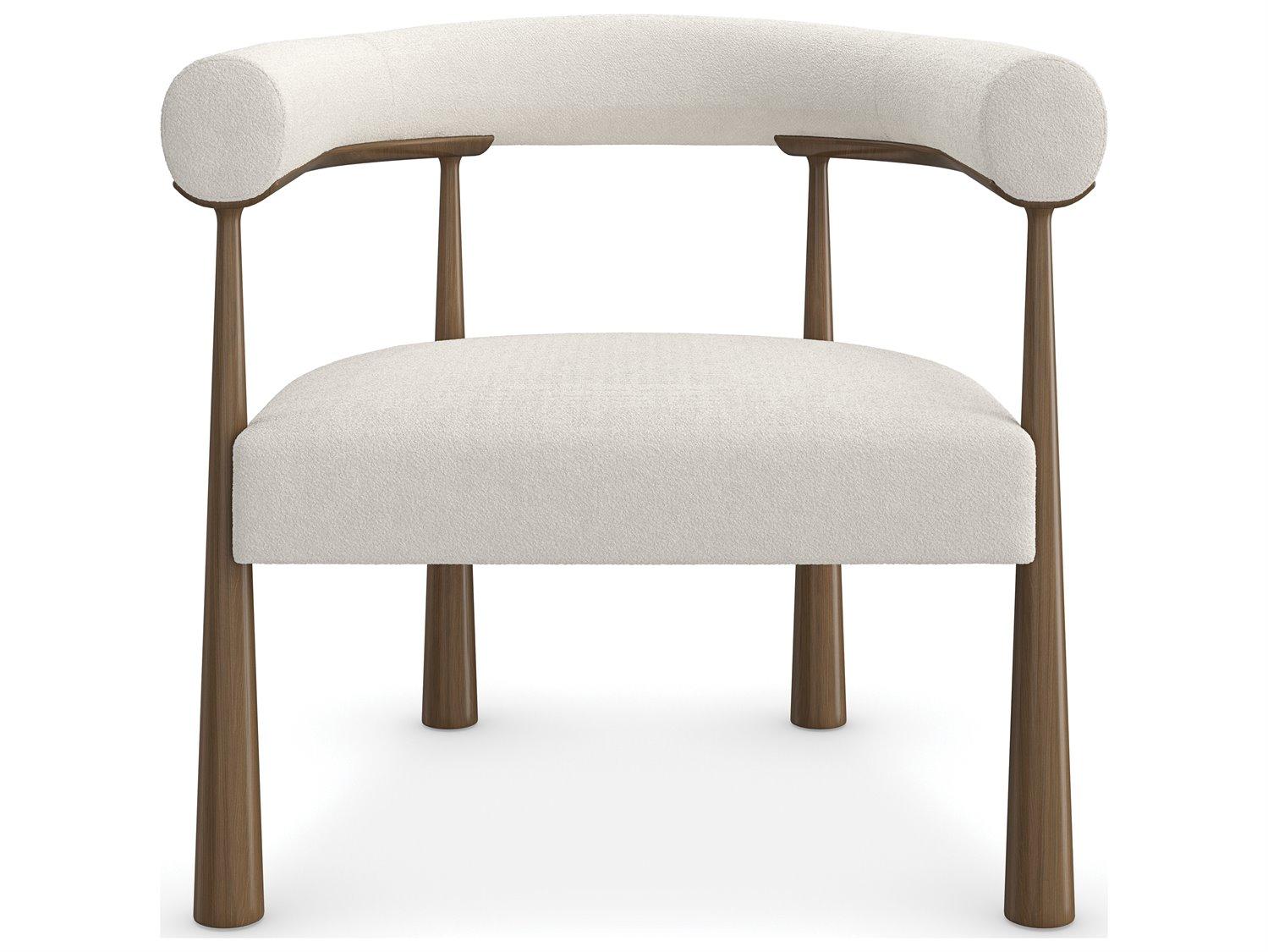 Caracole Modern Resort Bali White Fabric Accent Chair