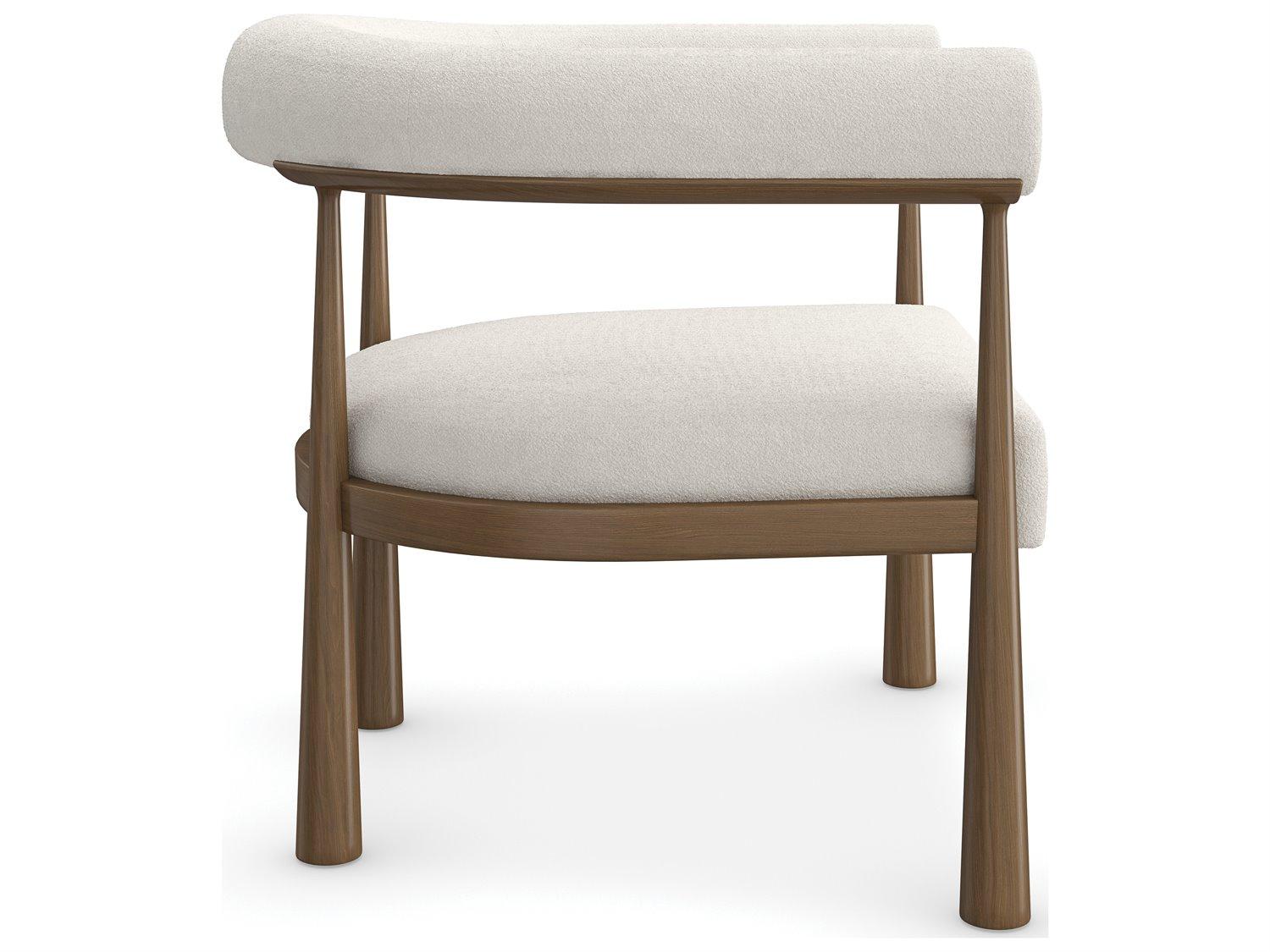 Caracole Modern Resort Bali White Fabric Accent Chair