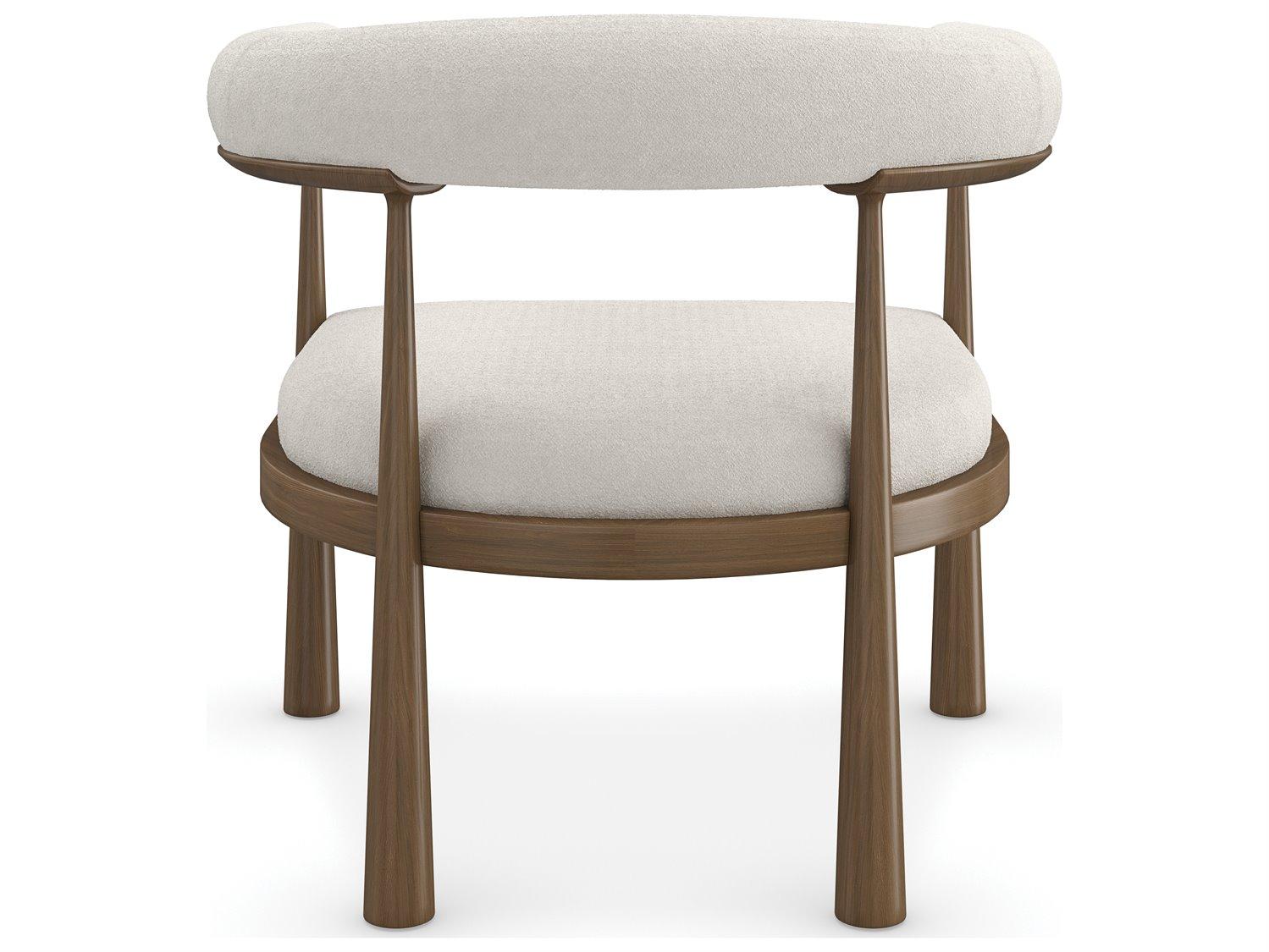 Caracole Modern Resort Bali White Fabric Accent Chair