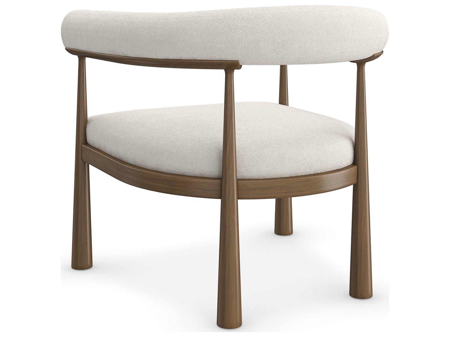 Caracole Modern Resort Bali White Fabric Accent Chair