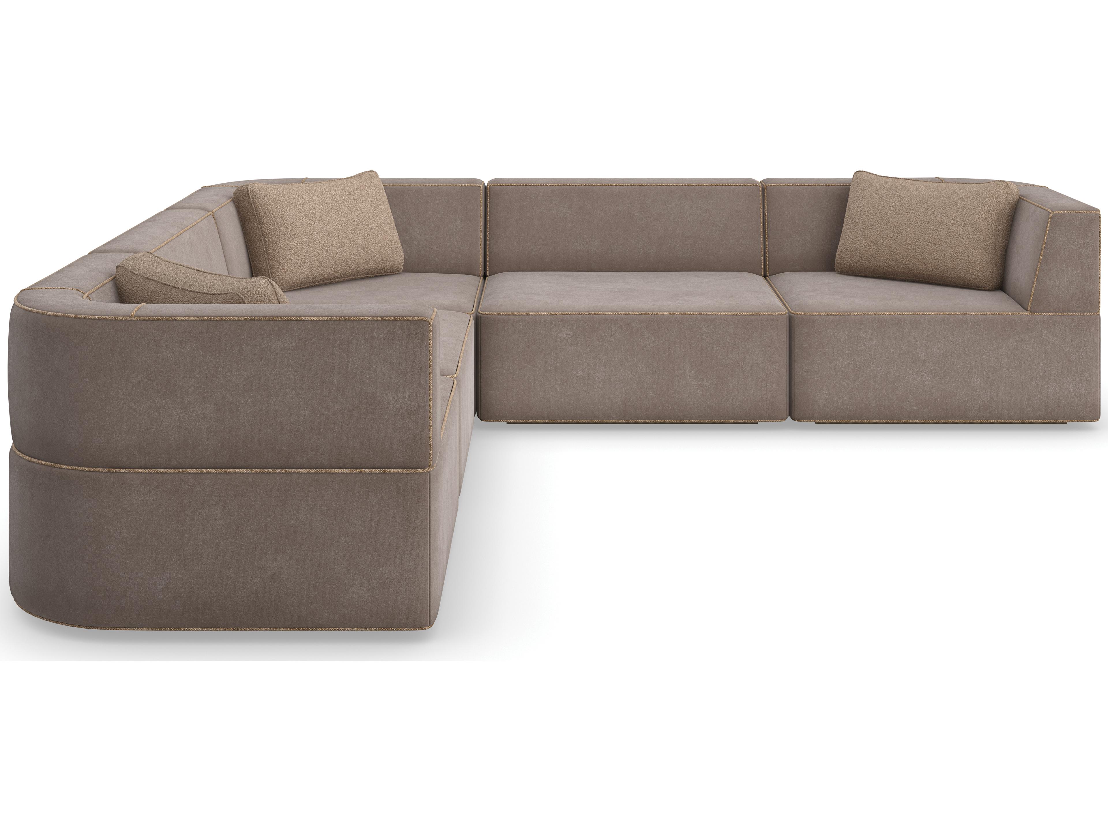 Caracole Modern Resort Marbella Bronze Fabric Armless Chair