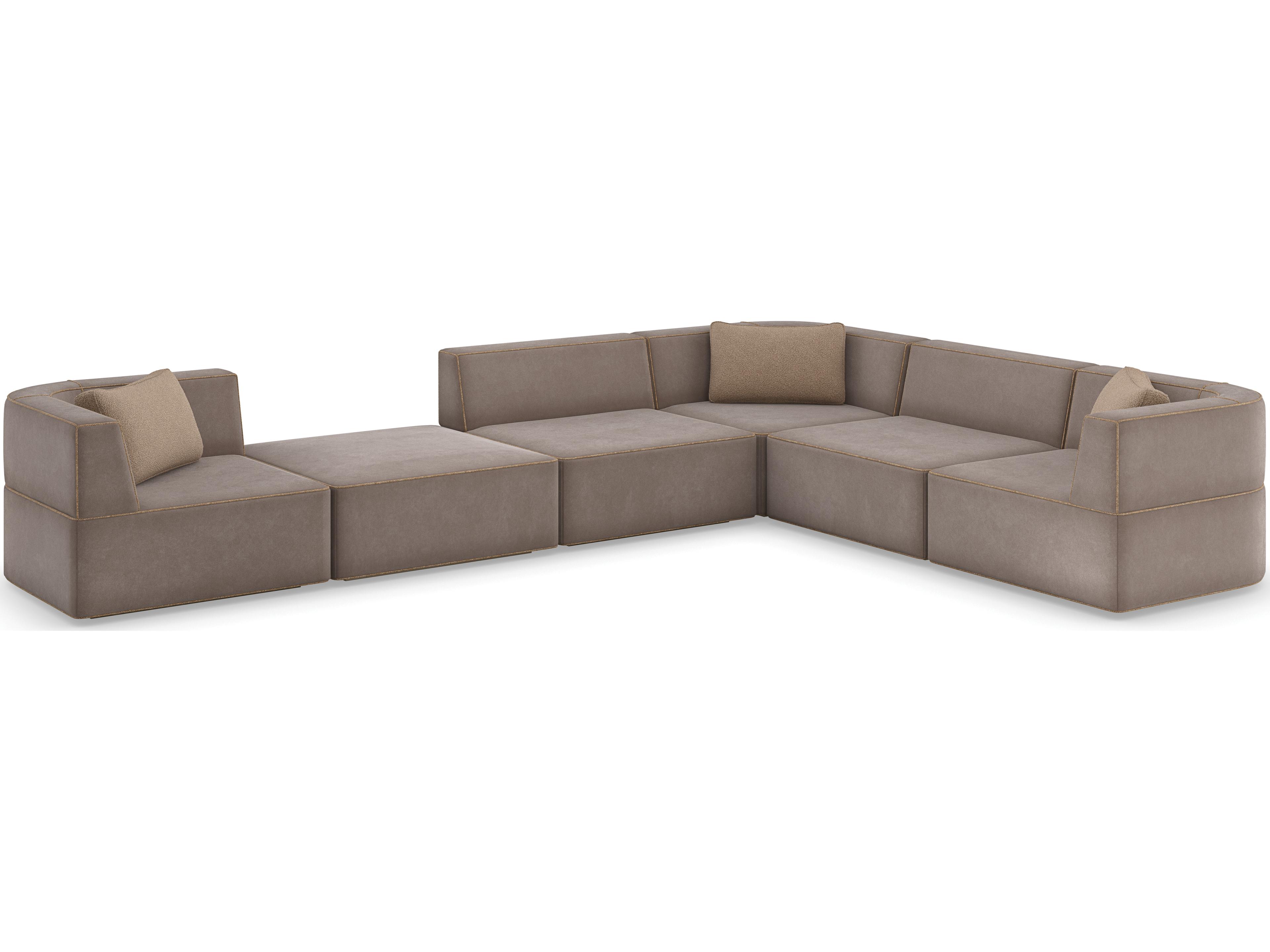 Caracole Modern Resort Marbella Bronze Upholstered Corner Chair