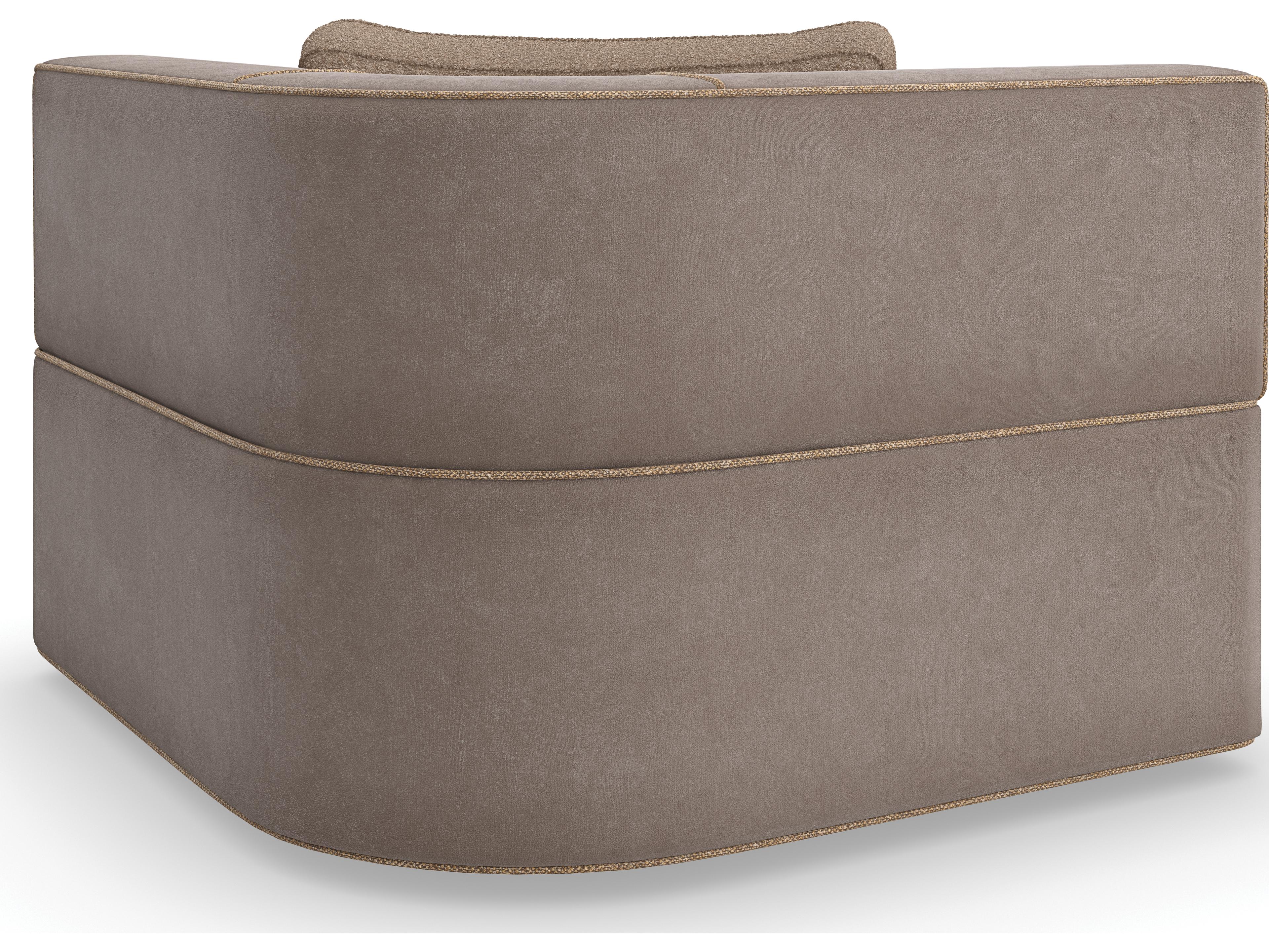 Caracole Modern Resort Marbella Bronze Upholstered Corner Chair