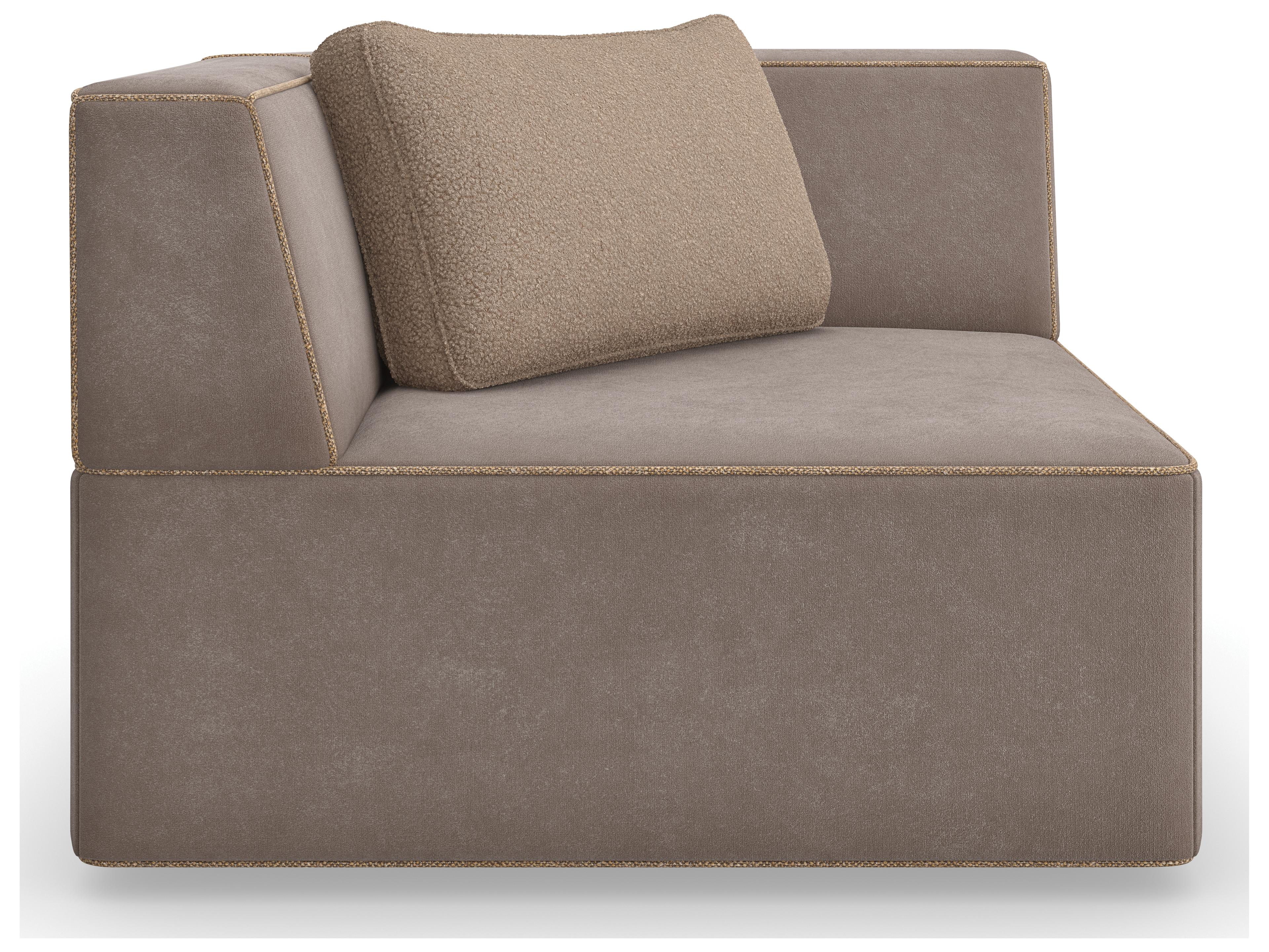 Caracole Modern Resort Marbella Bronze Upholstered Corner Chair