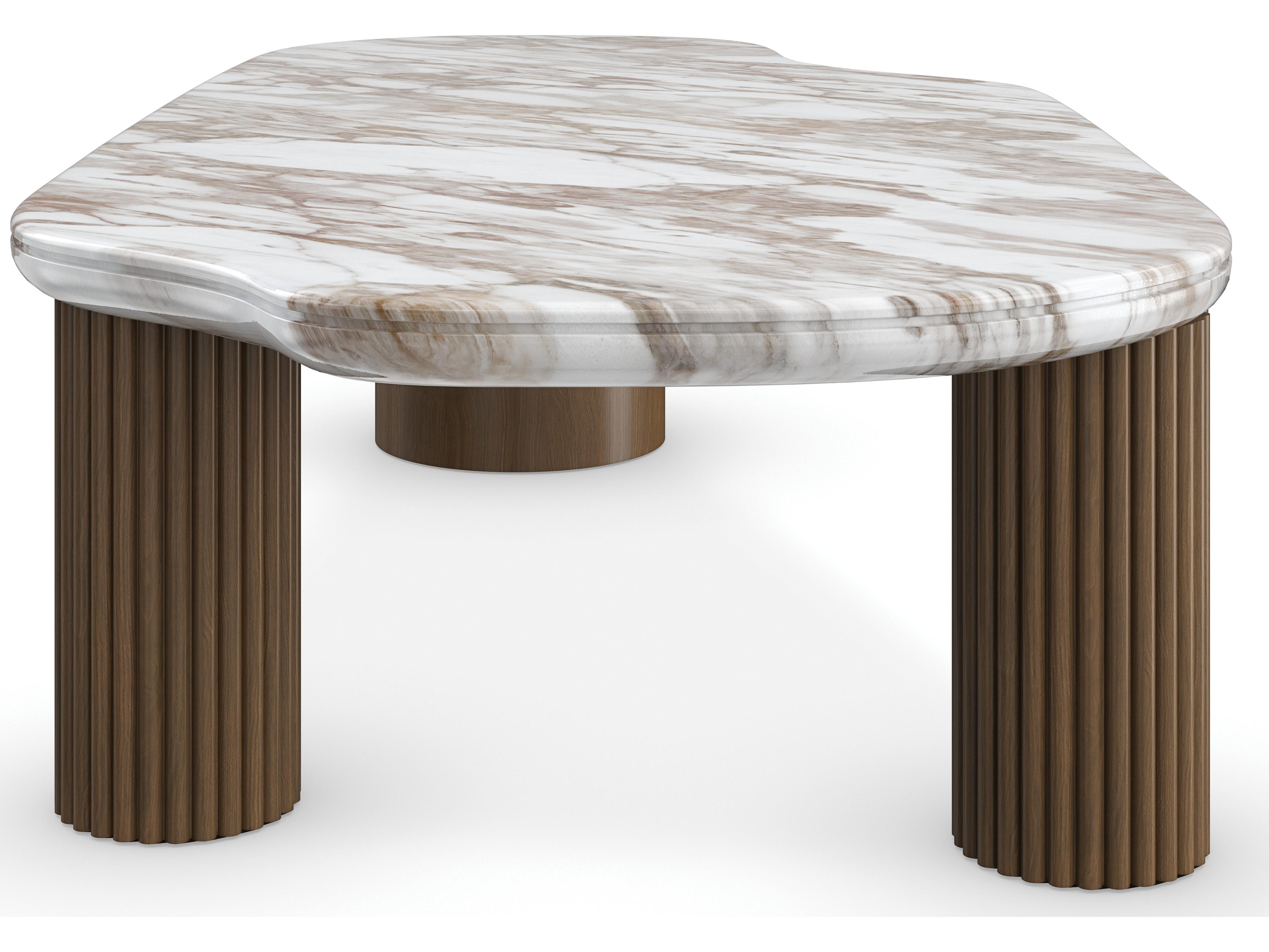 Caracole Modern Resort Seychelles Stone Coffee Table