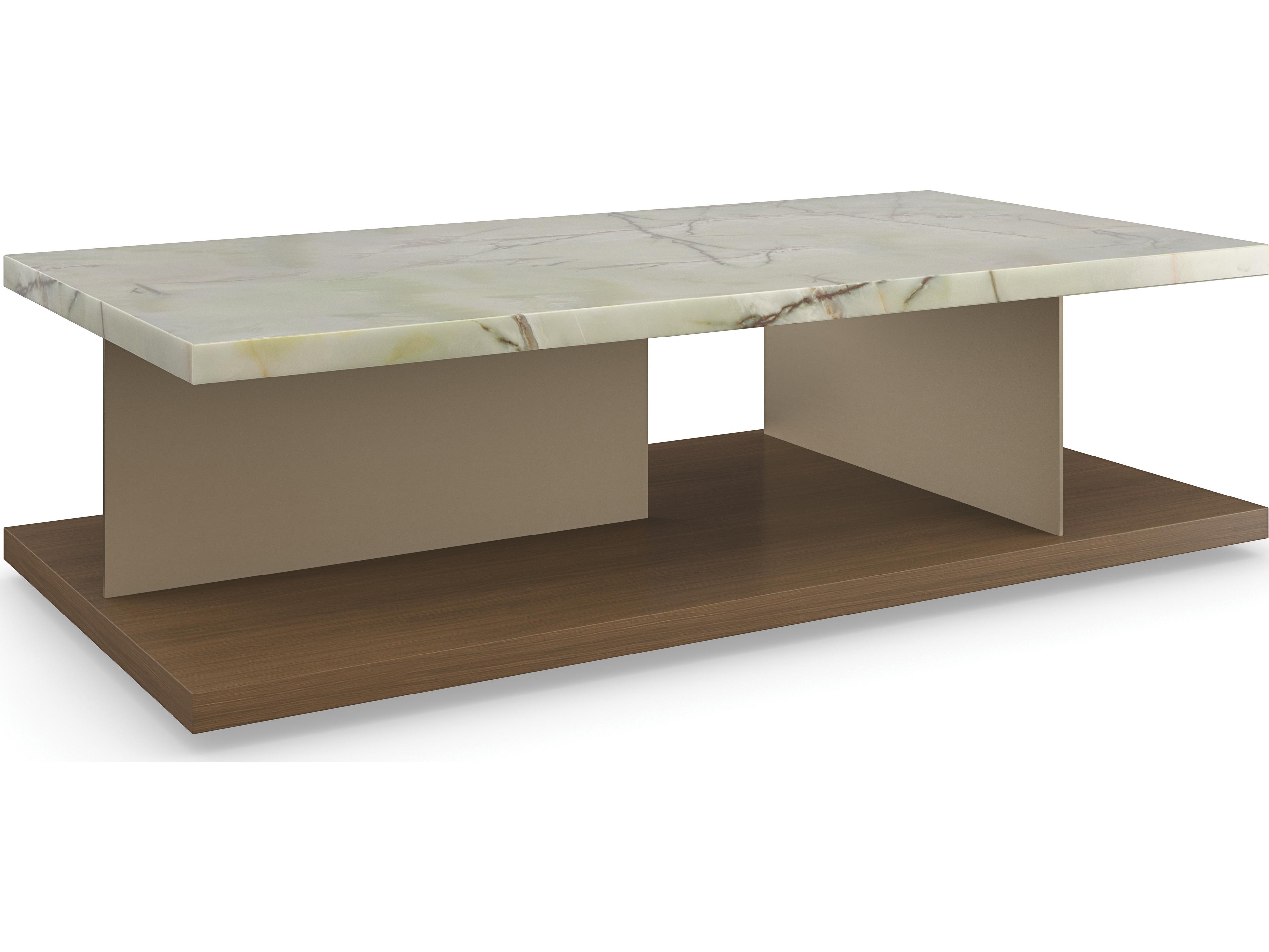 Caracole Modern Resort Cape Verde Rectangular Stone Coffee Table