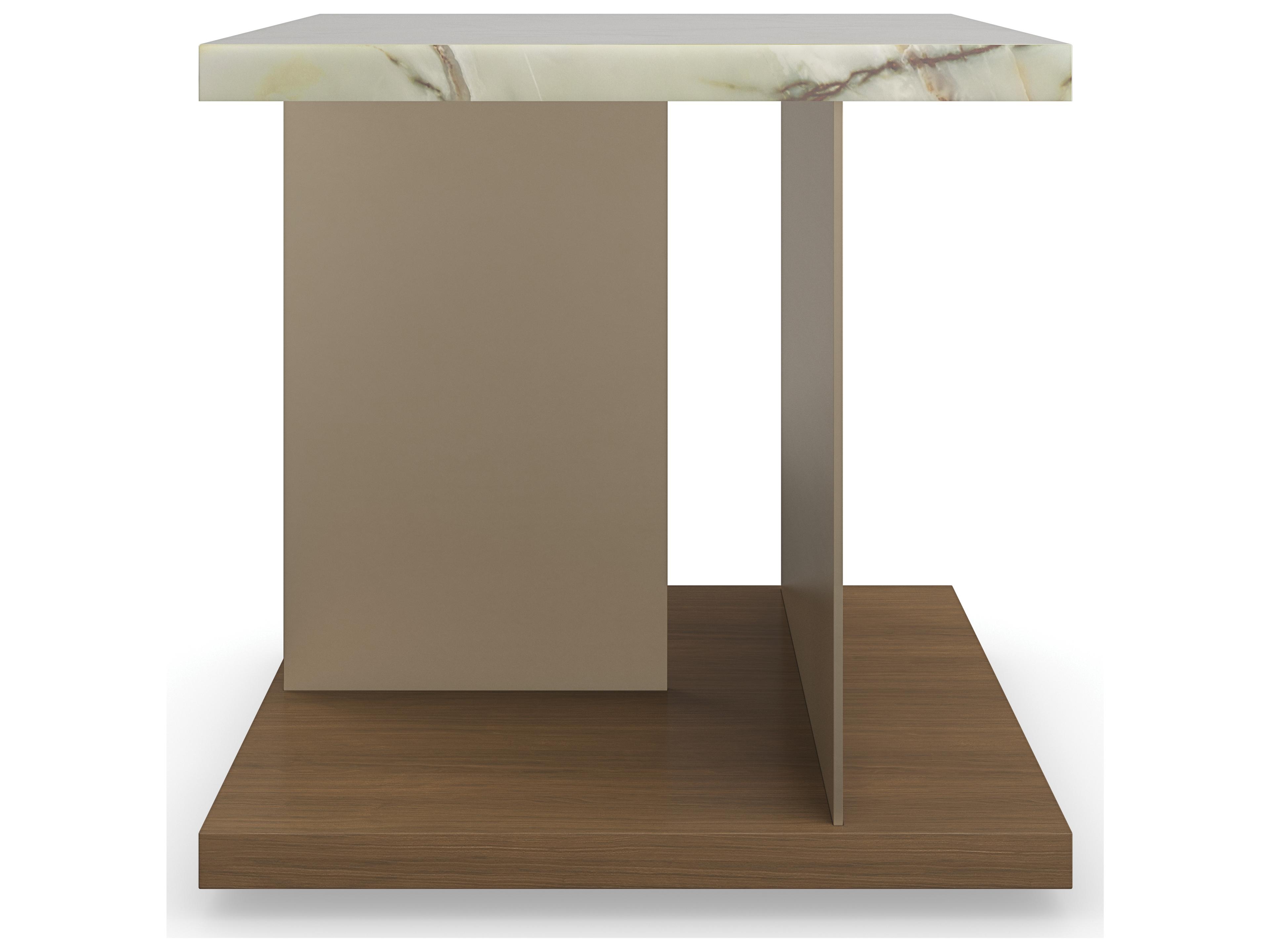 Caracole Modern Resort Cape Verde Square Stone End Table