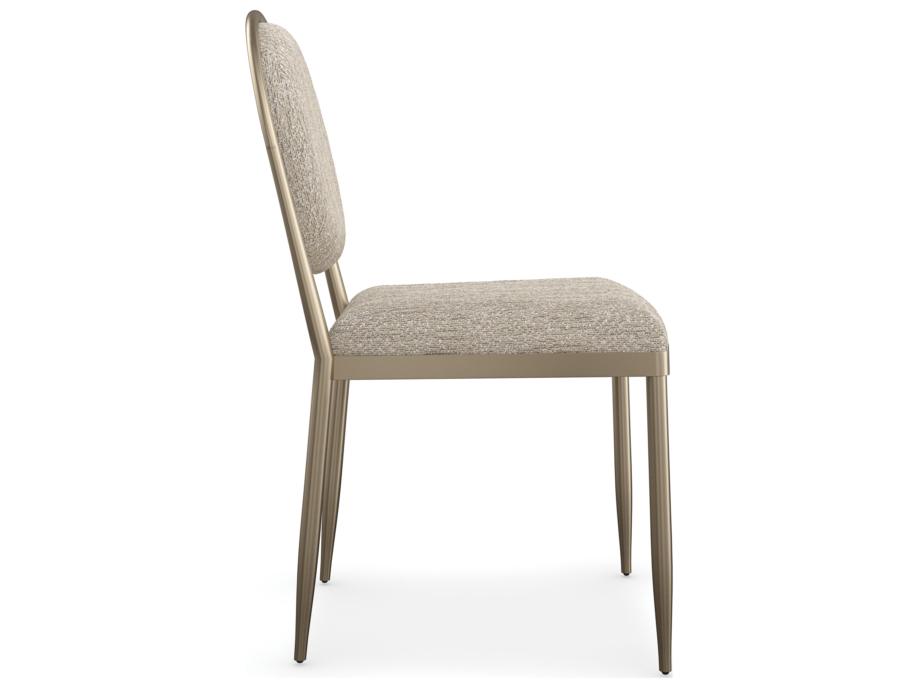 Caracole Modern Resort Capri Gray Upholstered Side Dining Chair