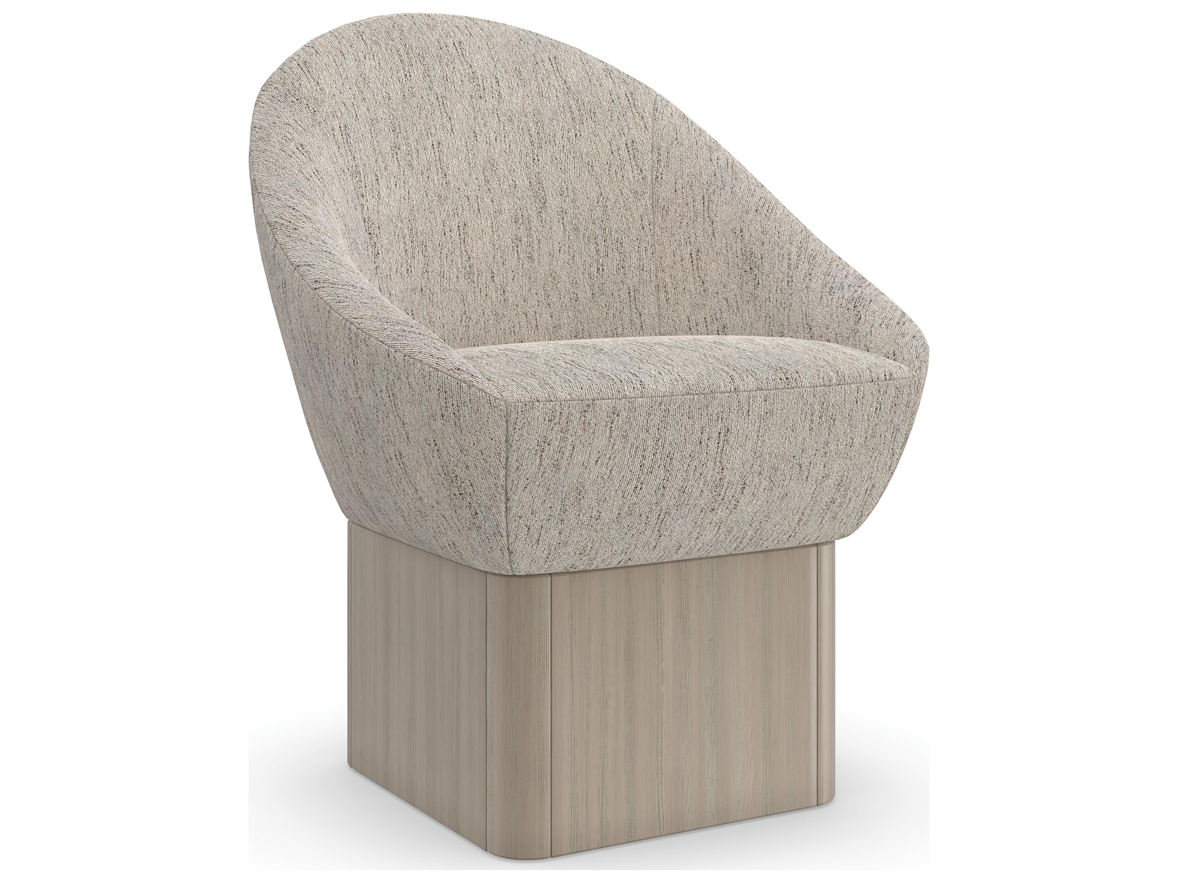 Caracole Modern Resort Palma Hardwood Gray Upholstered Side Dining Chair