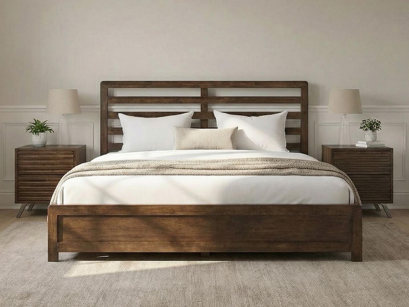 Caracole Atelier 2-Drawers Brown Oak Wood Nightstand