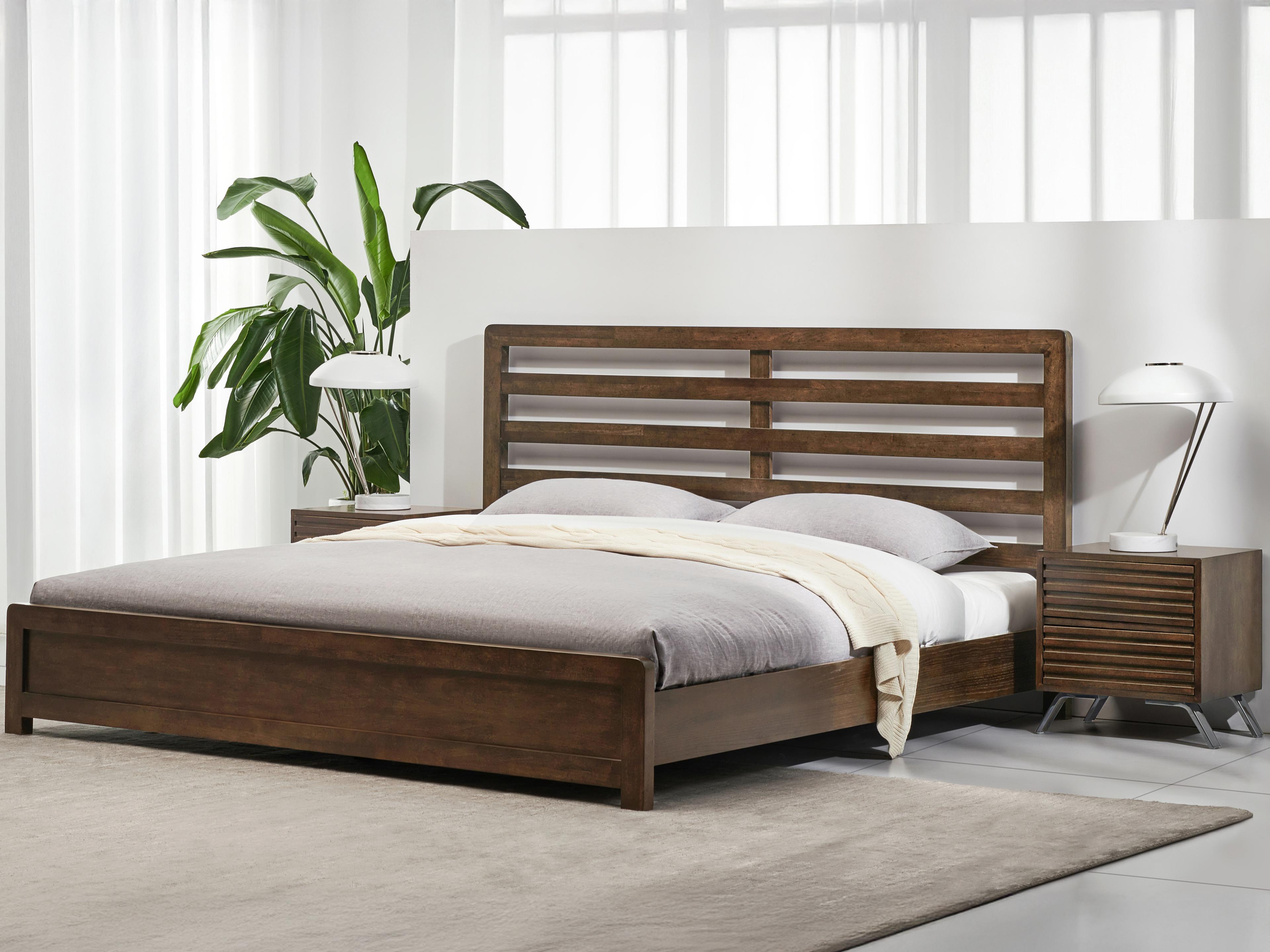 Caracole Atelier 2-Drawers Brown Oak Wood Nightstand