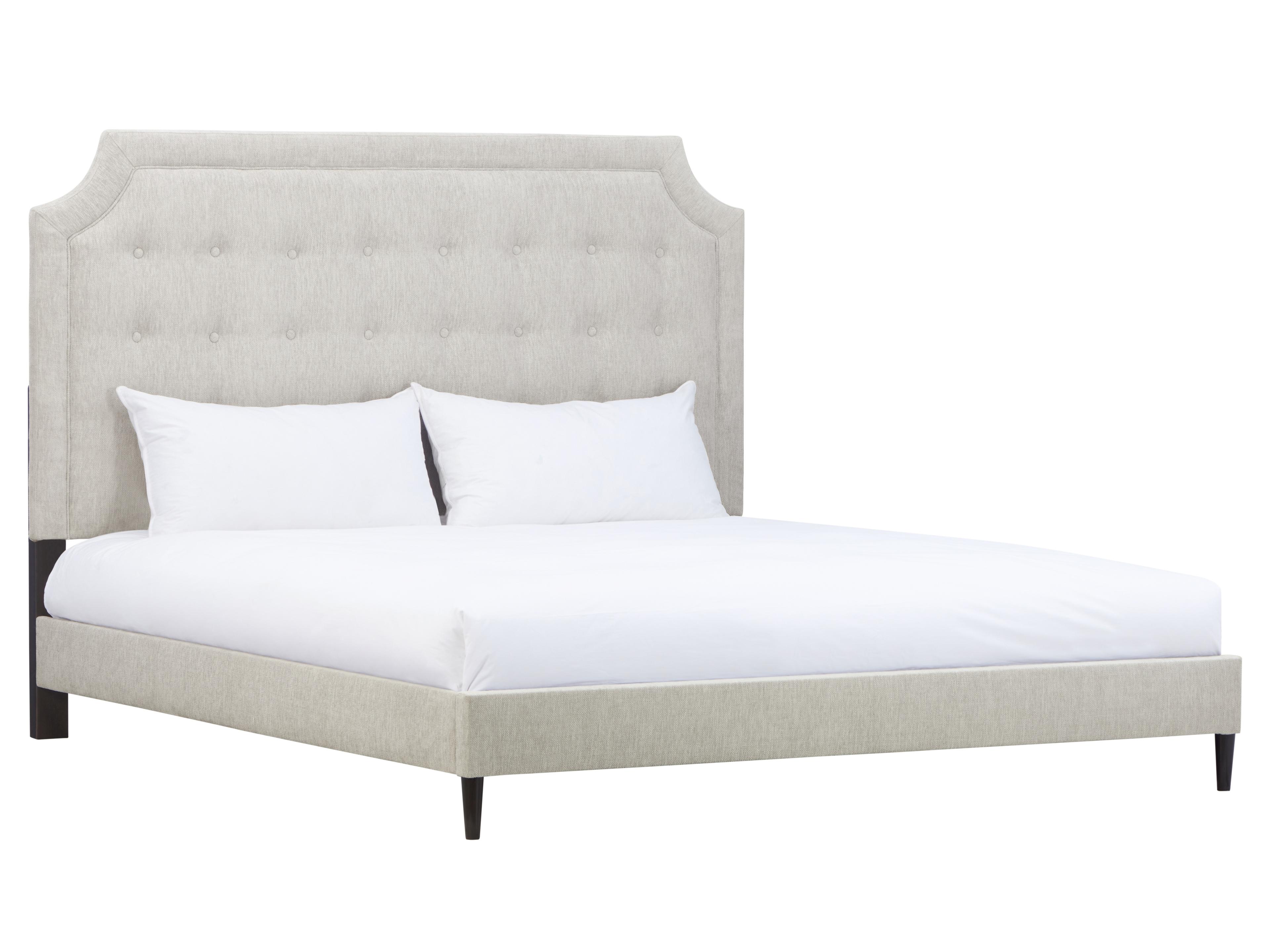 Caracole Atelier Beige Upholstered King Platform Bed