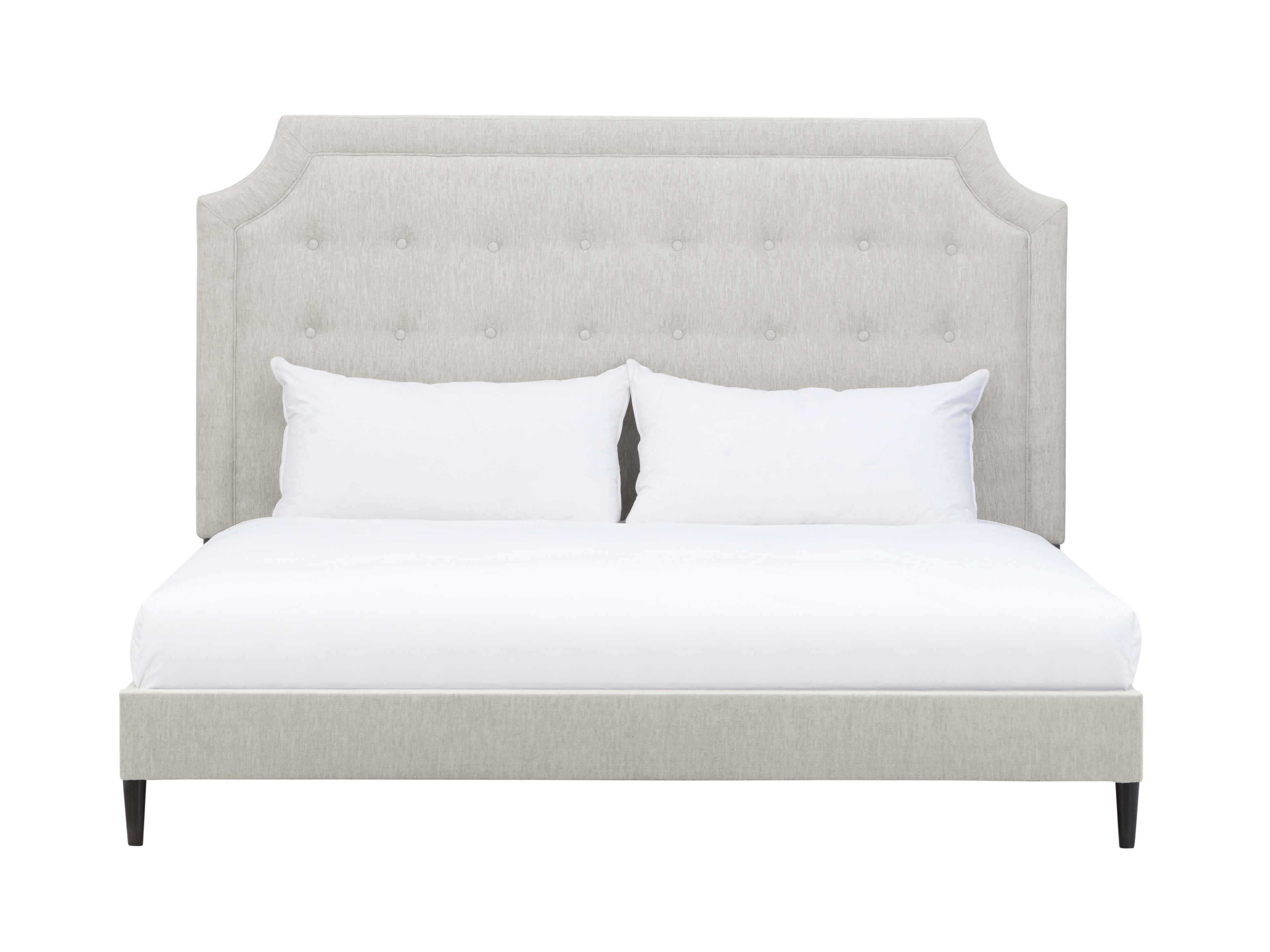 Caracole Atelier Beige Upholstered King Platform Bed