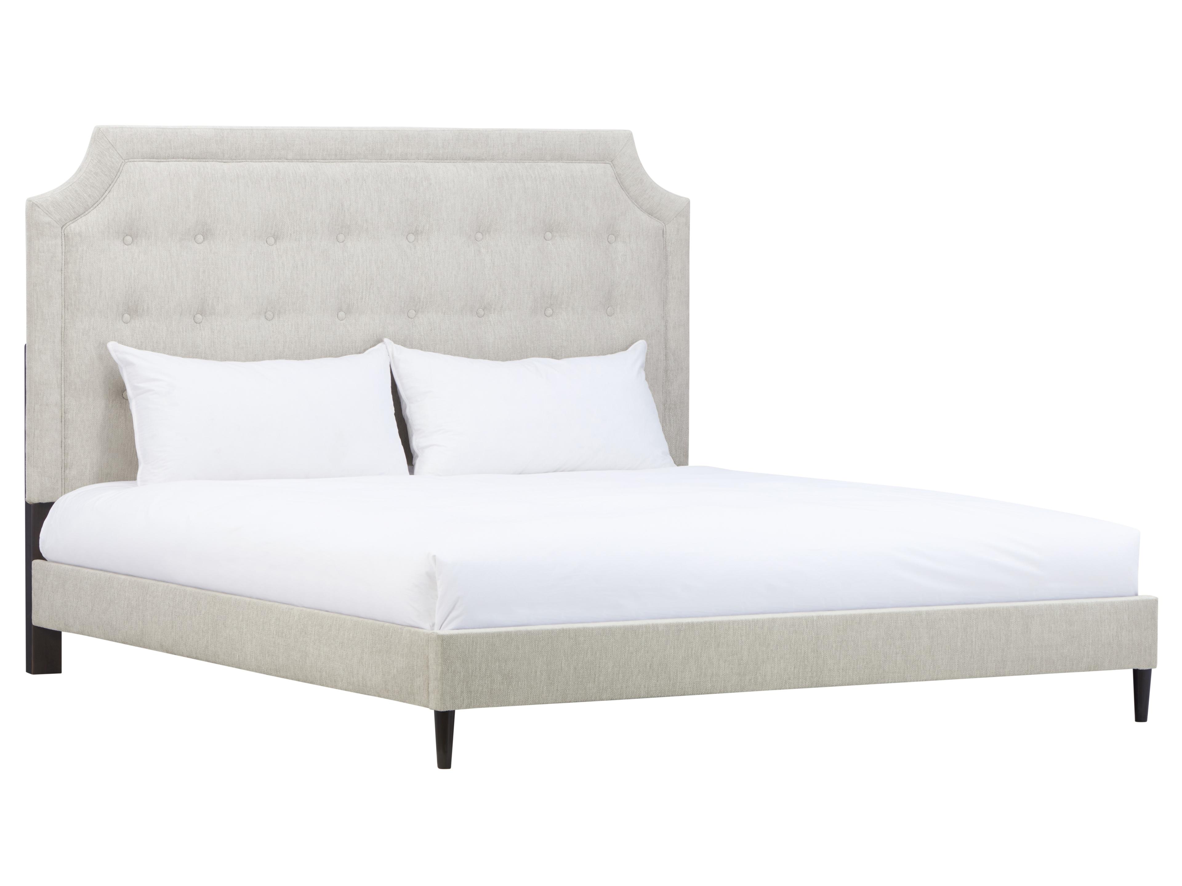 Caracole Atelier Beige Upholstered King Platform Bed