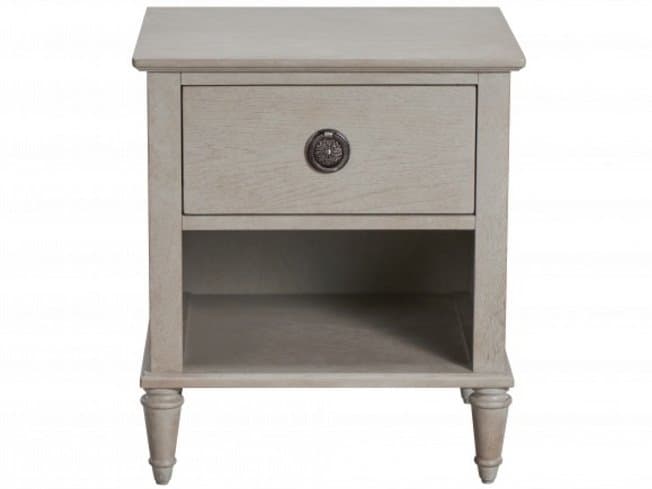 Caracole Atelier 2-Drawers Gray Oak Wood Nightstand