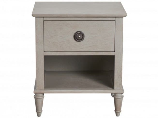 Caracole Atelier 2-Drawers Gray Oak Wood Nightstand