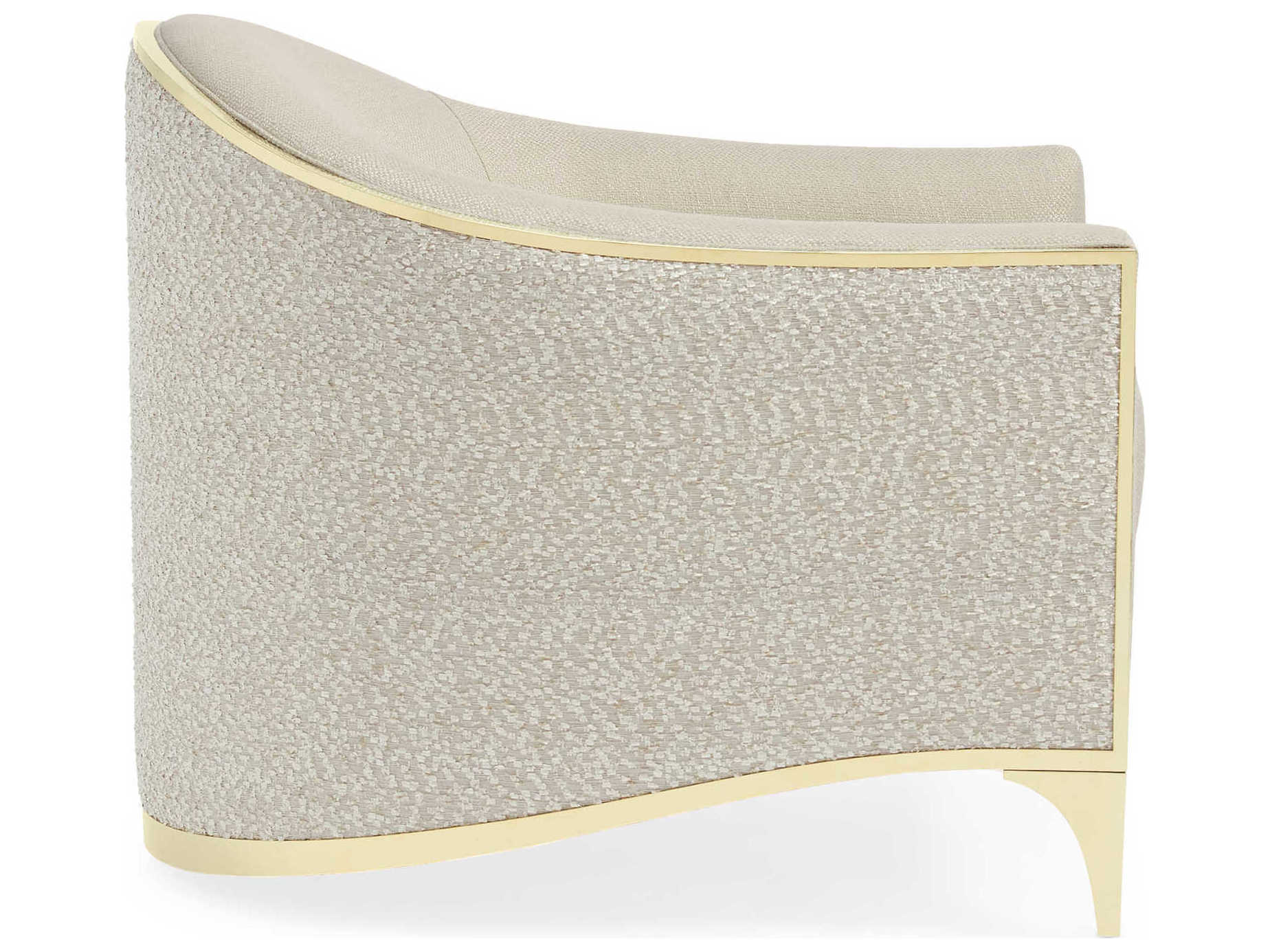 Caracole Signature Simpatico The Svelte Cream Fabric Accent Chair