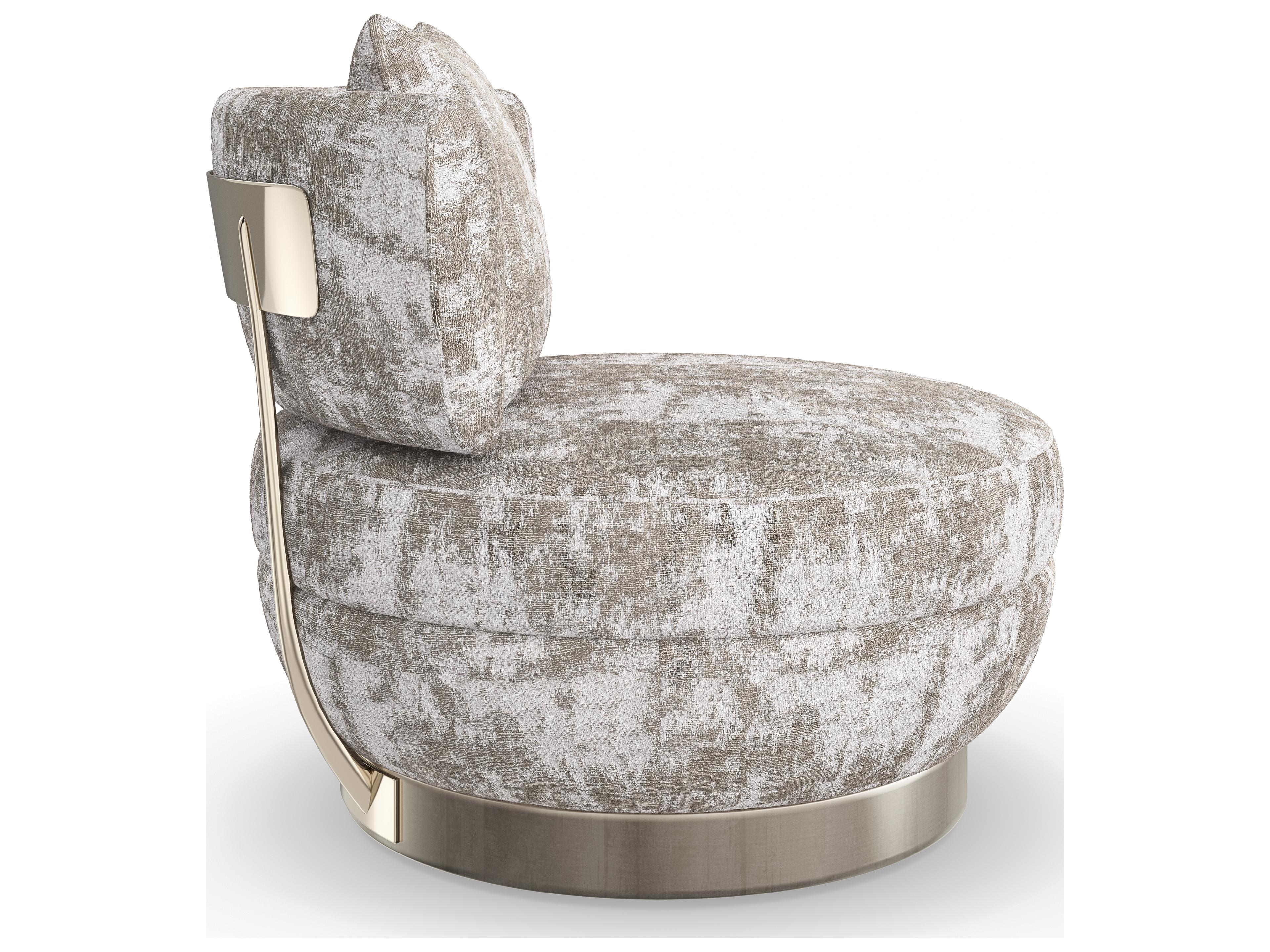 Caracole Signature Debut Celeste Gray Fabric Accent Chair