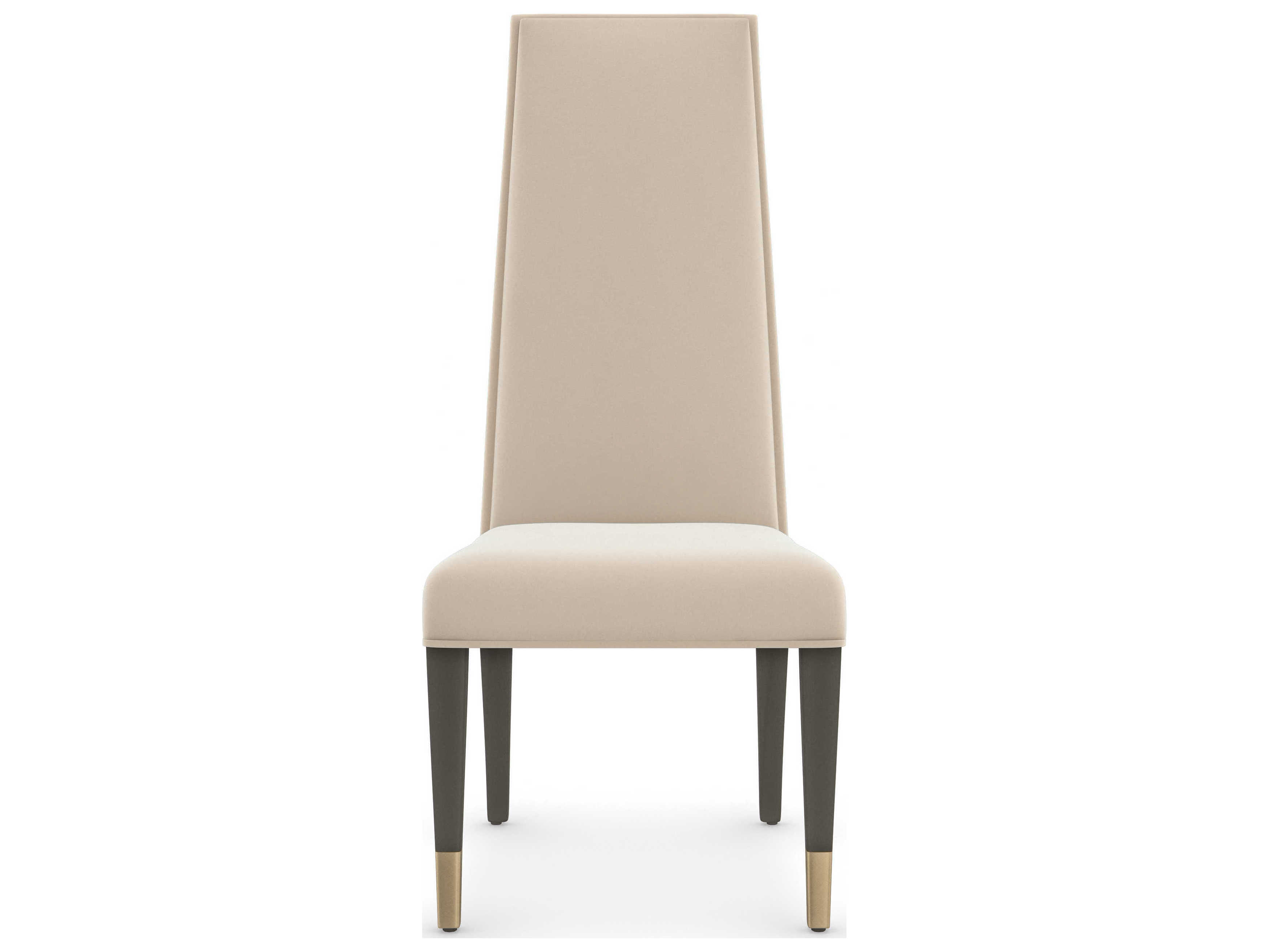 Caracole Signature Metropolitan The Master Birch Wood Beige Upholstered Side Dining Chair