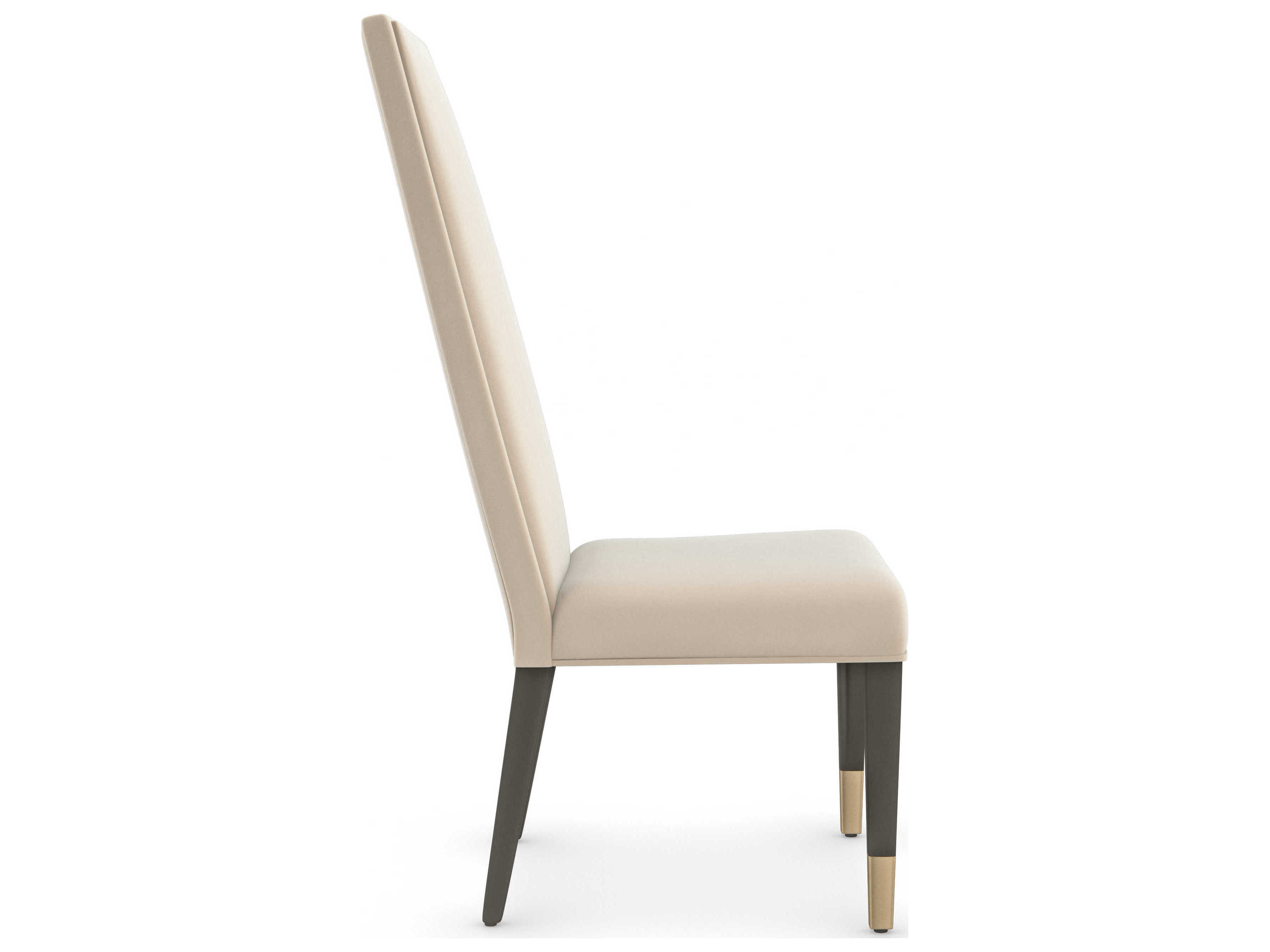 Caracole Signature Metropolitan The Master Birch Wood Beige Upholstered Side Dining Chair