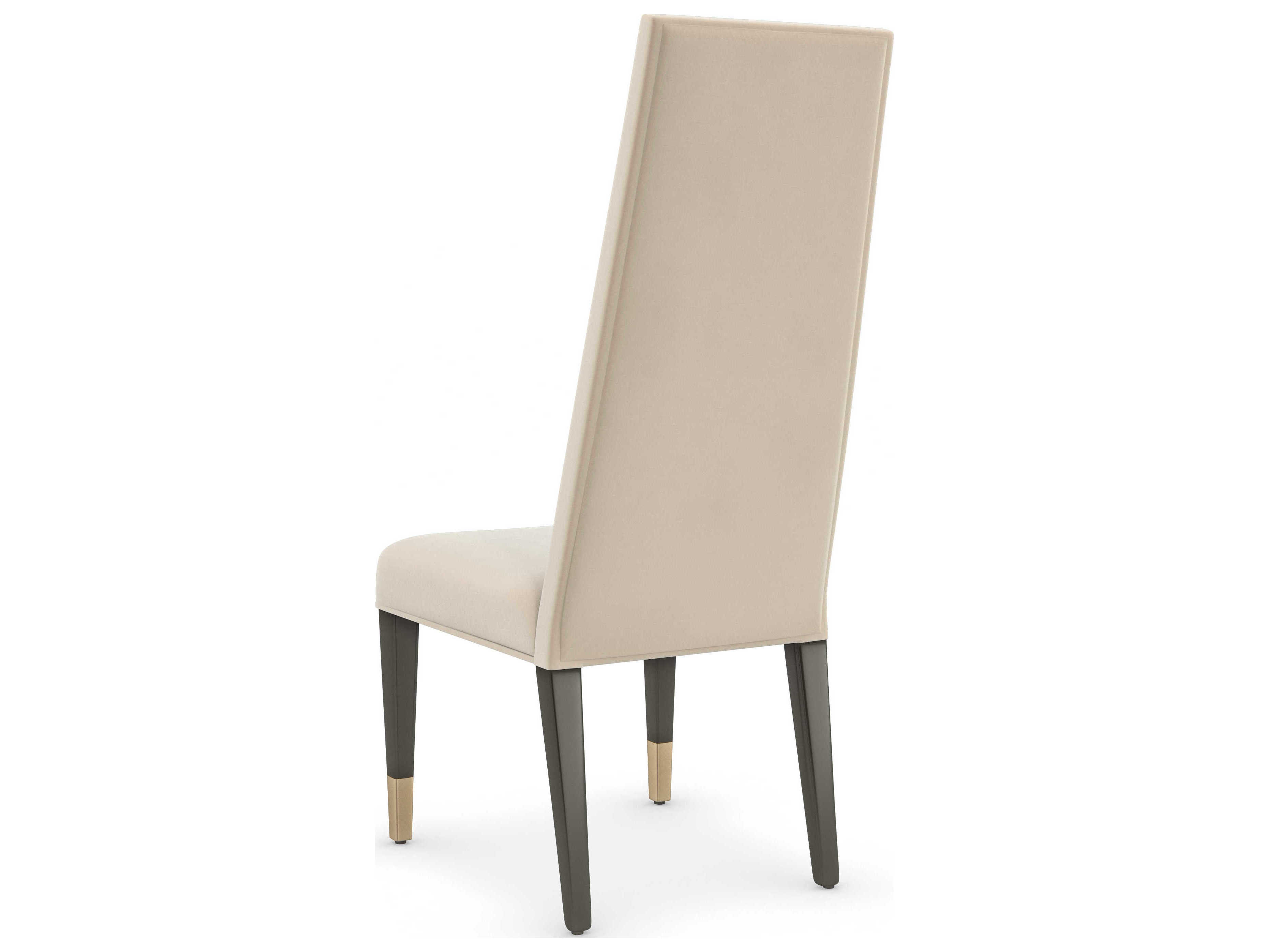 Caracole Signature Metropolitan The Master Birch Wood Beige Upholstered Side Dining Chair