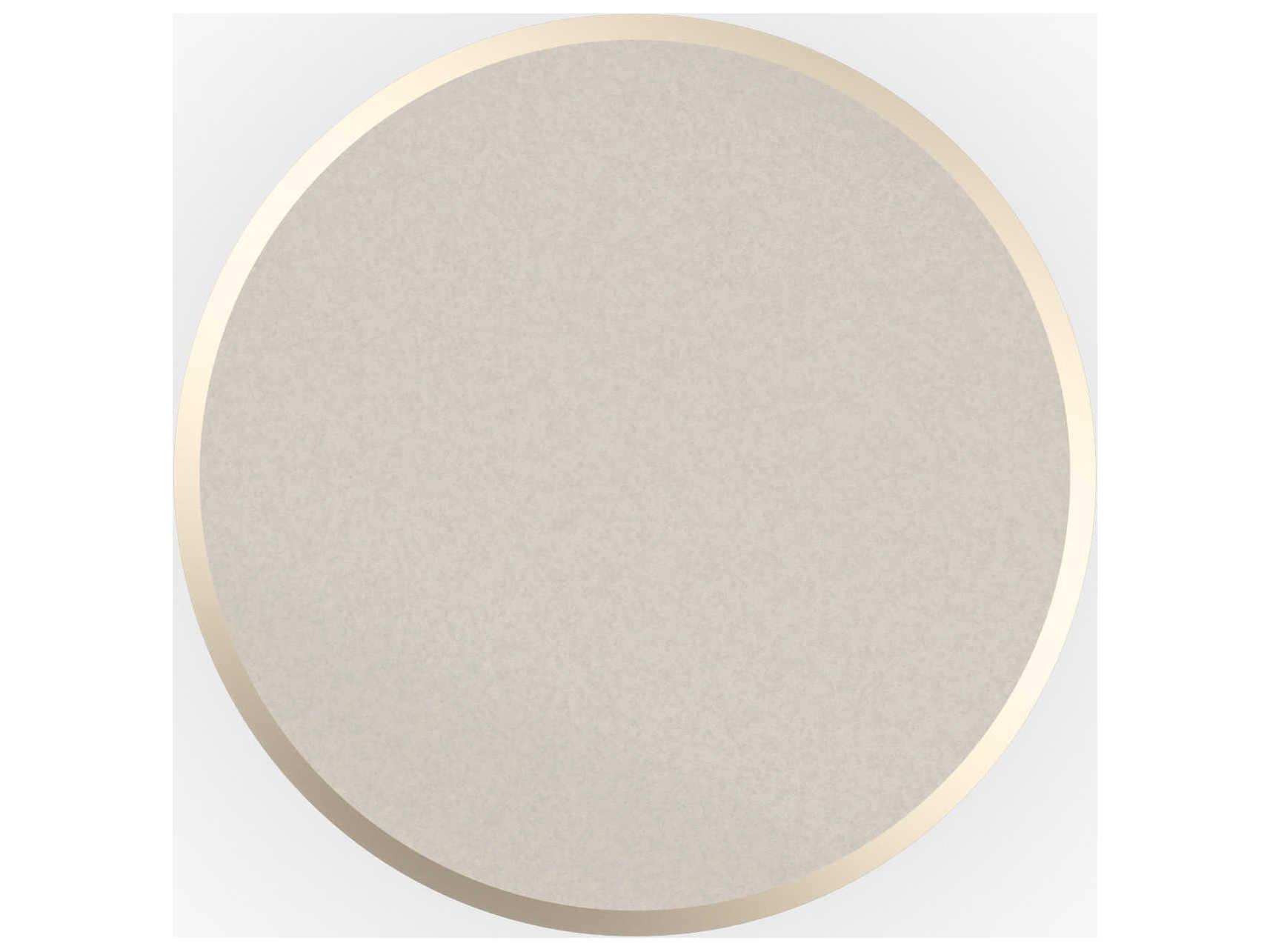 Caracole Signature Metropolitan Round About-Short 9" Round Stone Whisper Of Gold End Table