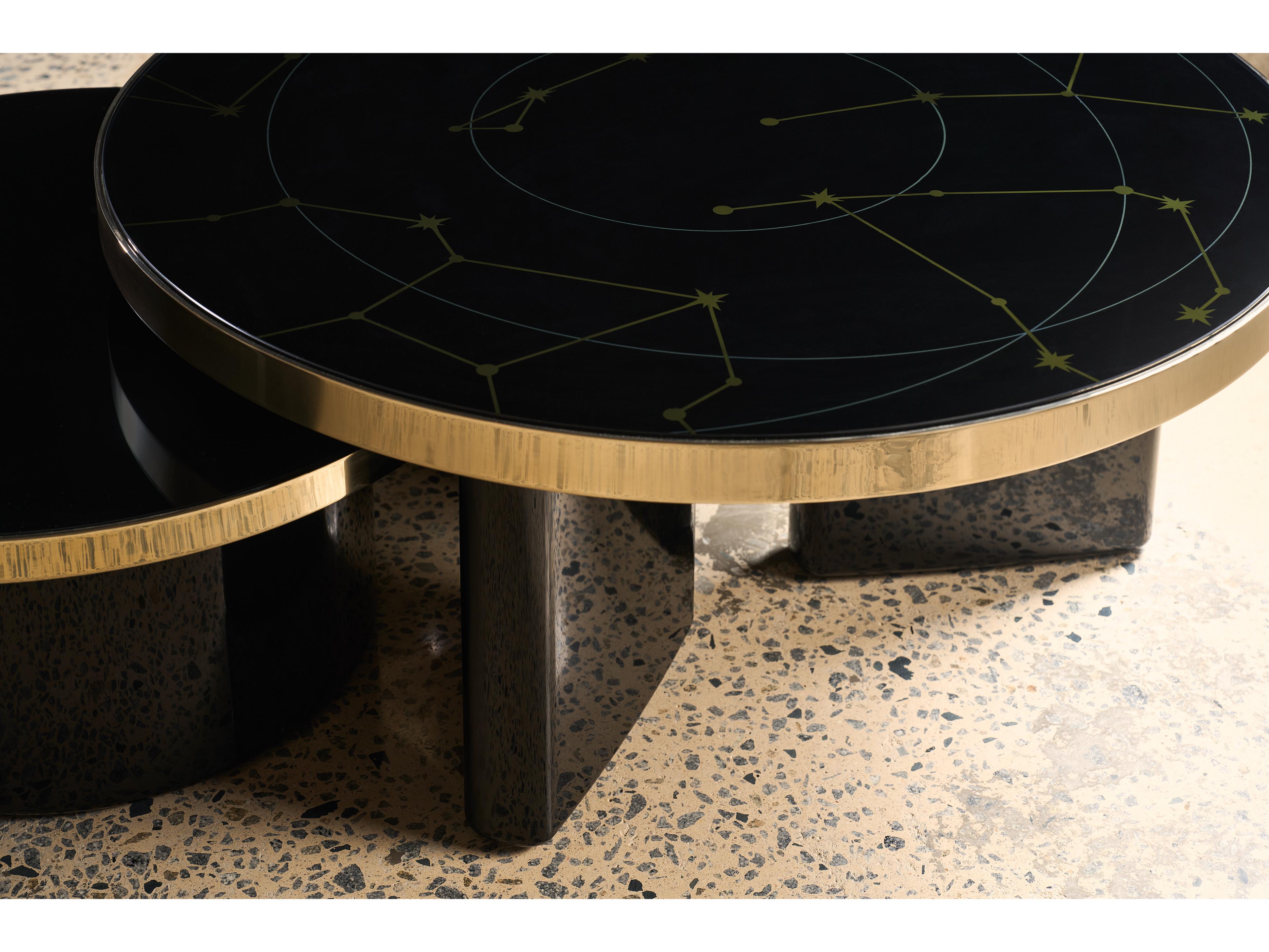 Caracole Signature Debut Umbra Round Glass Coffee Table