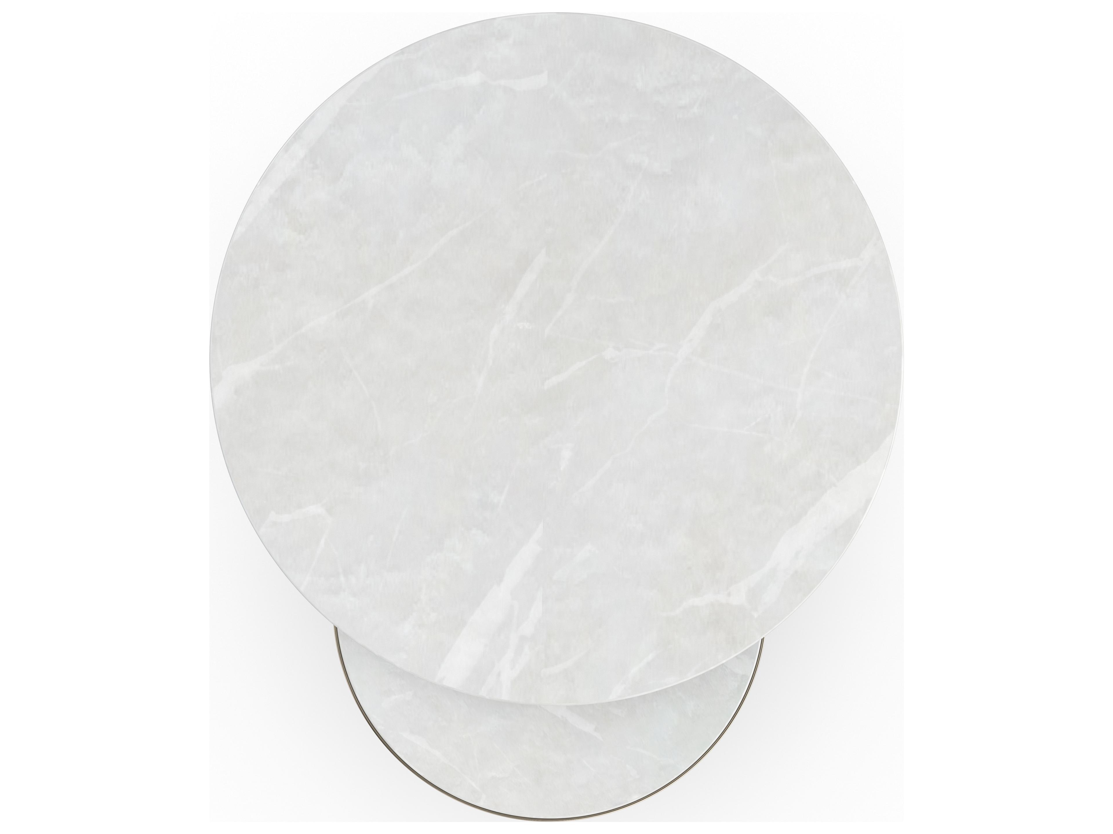 Caracole Signature Debut Orbit Round Marble End Table