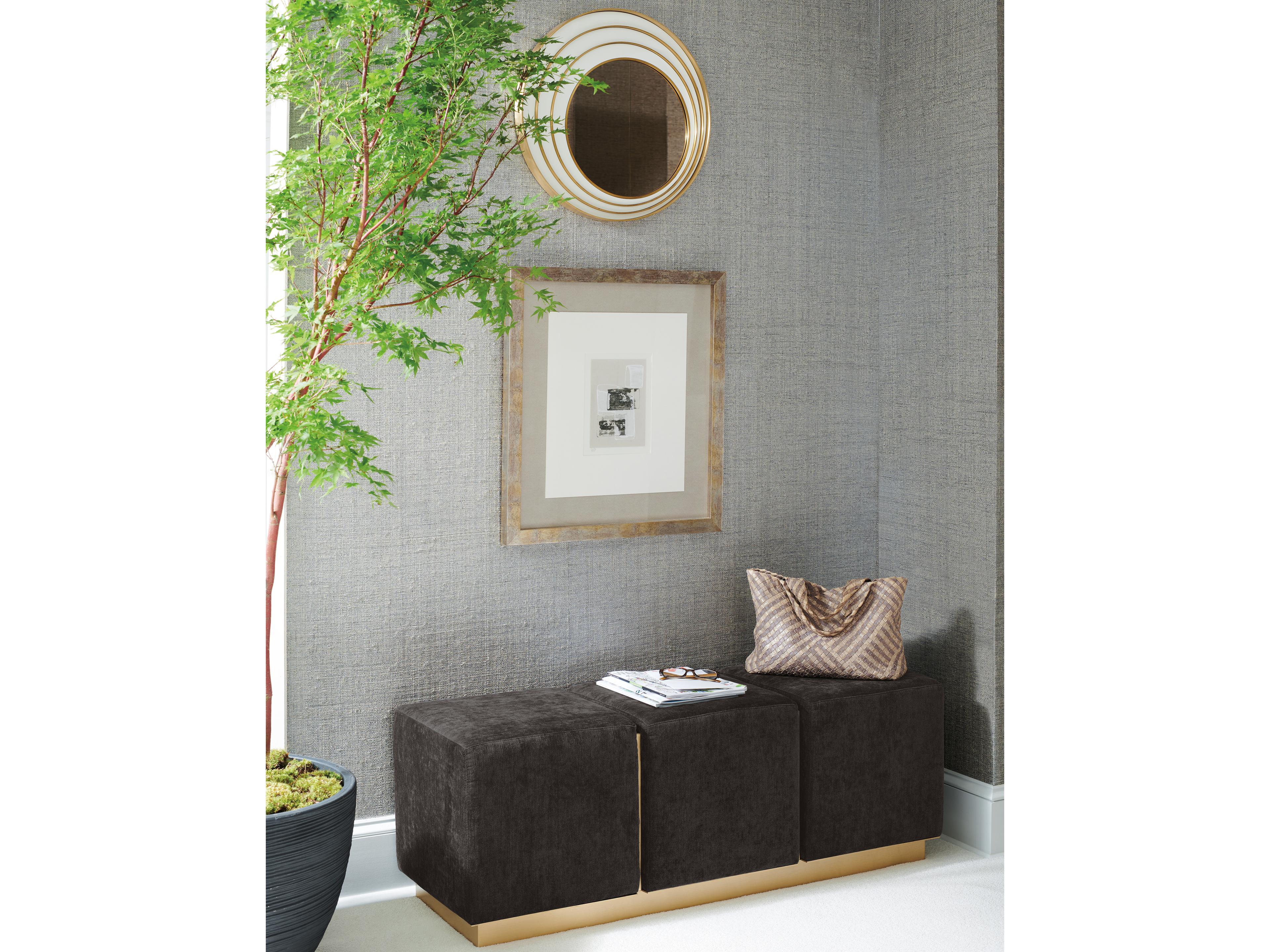 Caracole Signature Urban The Solar White Brass Wall Mirror Round