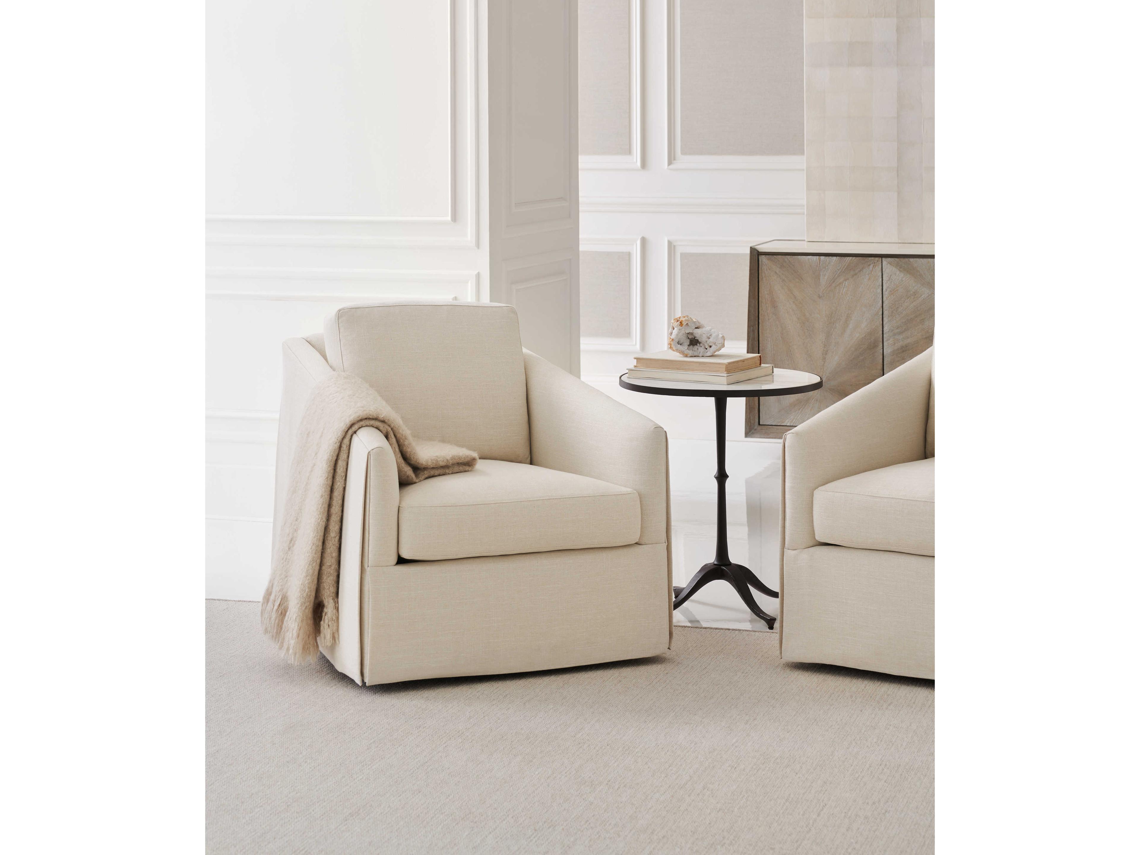 Caracole Upholstery Casual Affair White Fabric Accent Chair