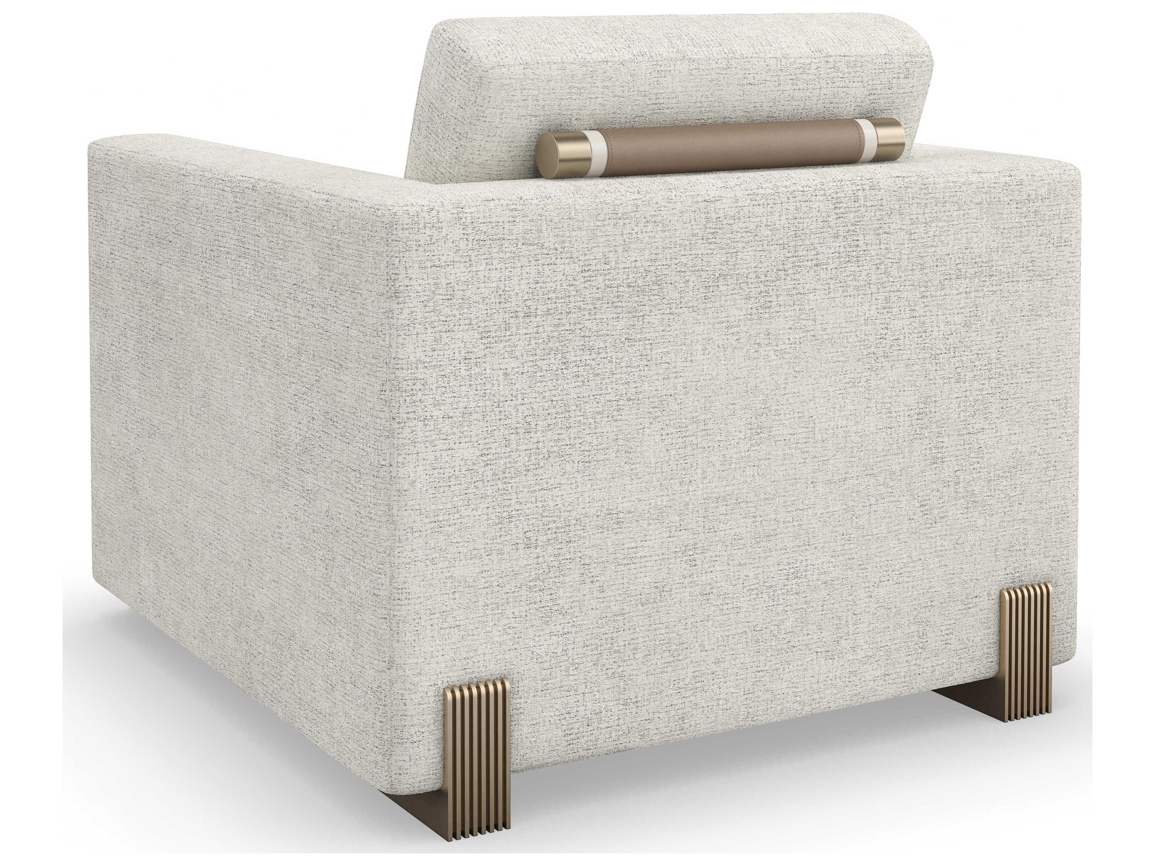 Caracole Upholstery Counter Balance Gray Fabric Accent Chair