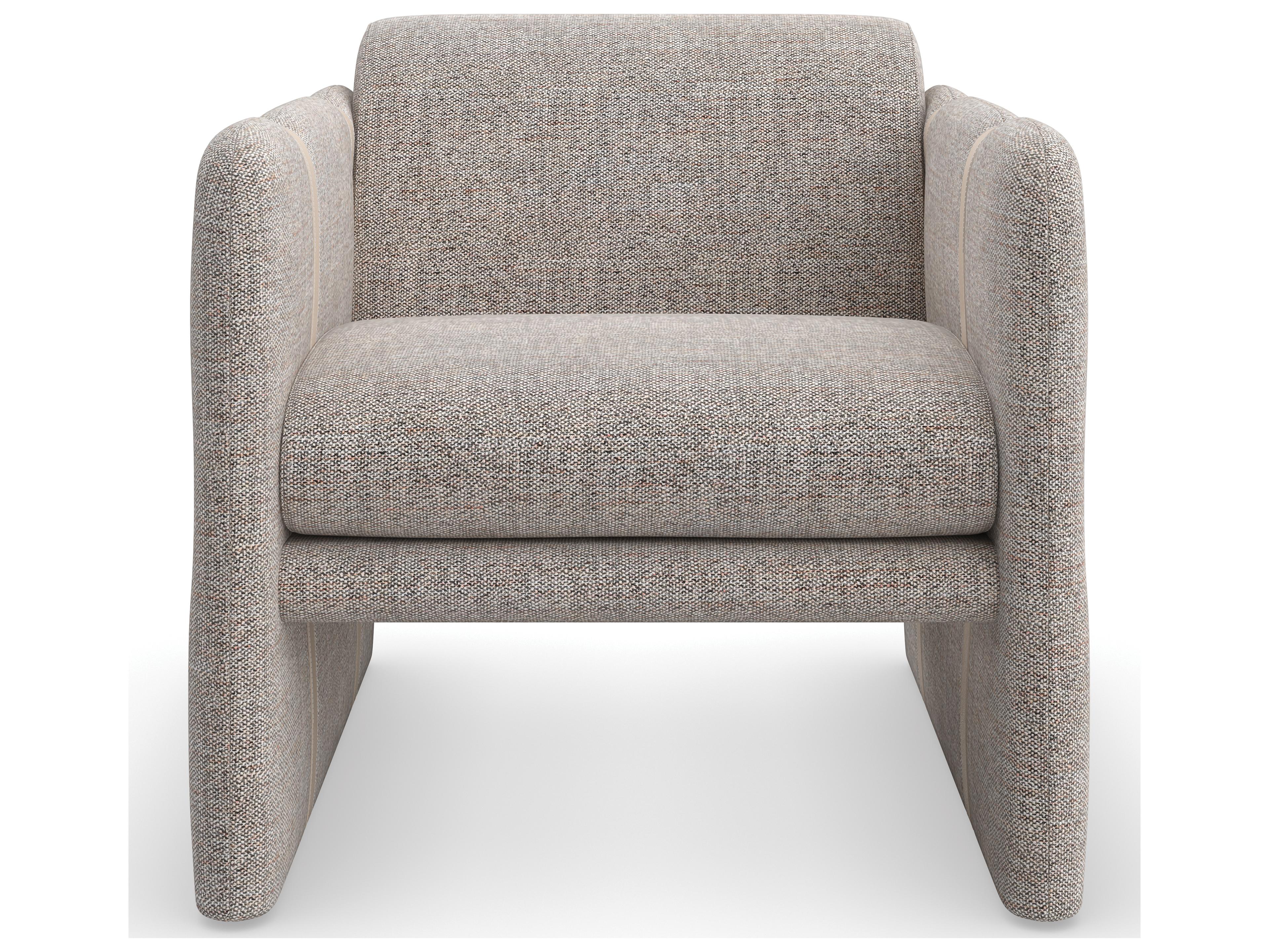 Caracole Upholstery Cigar Club Gray Fabric Accent Chair