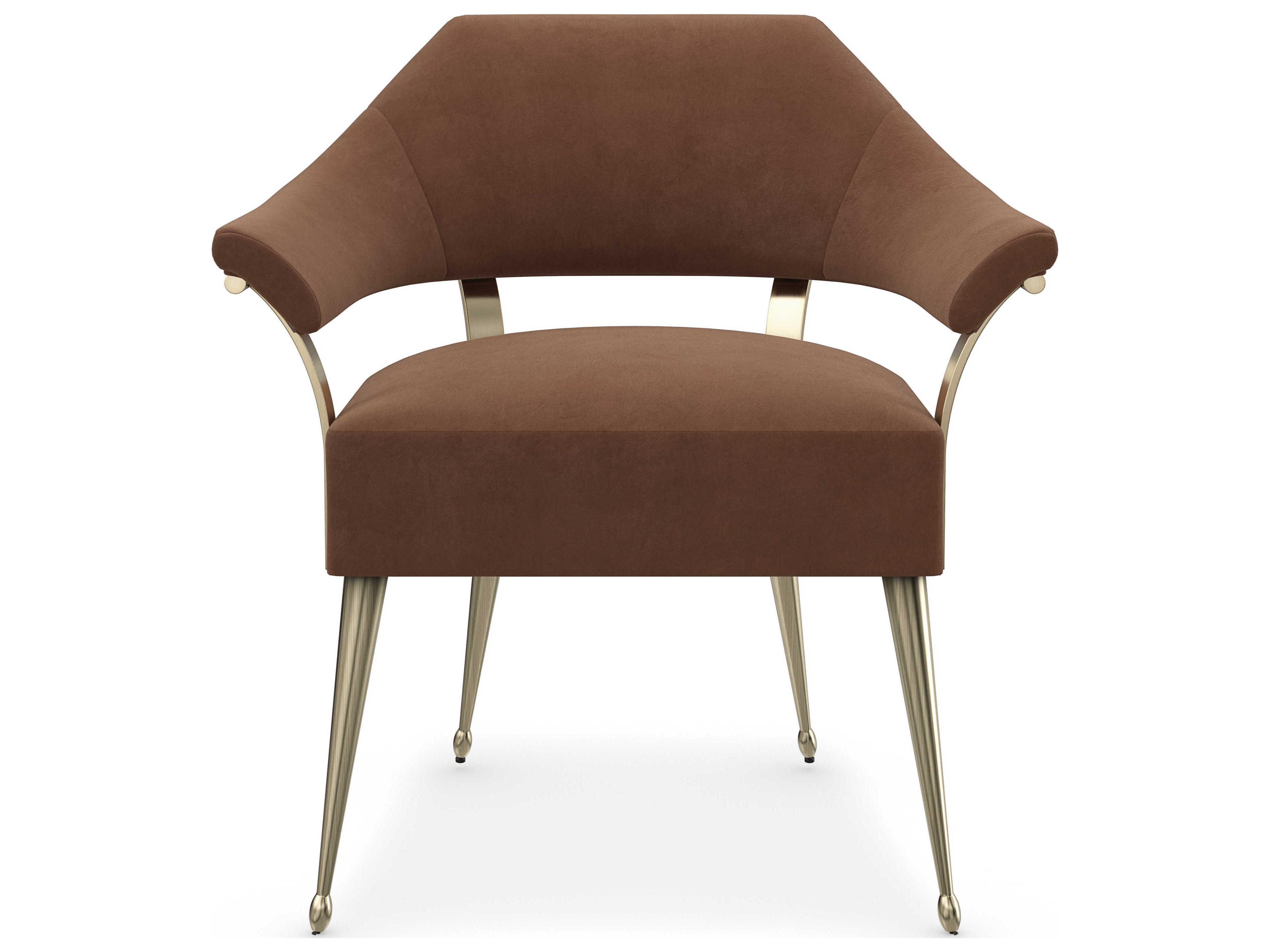 Caracole Upholstery Louisette Gold Fabric Accent Chair