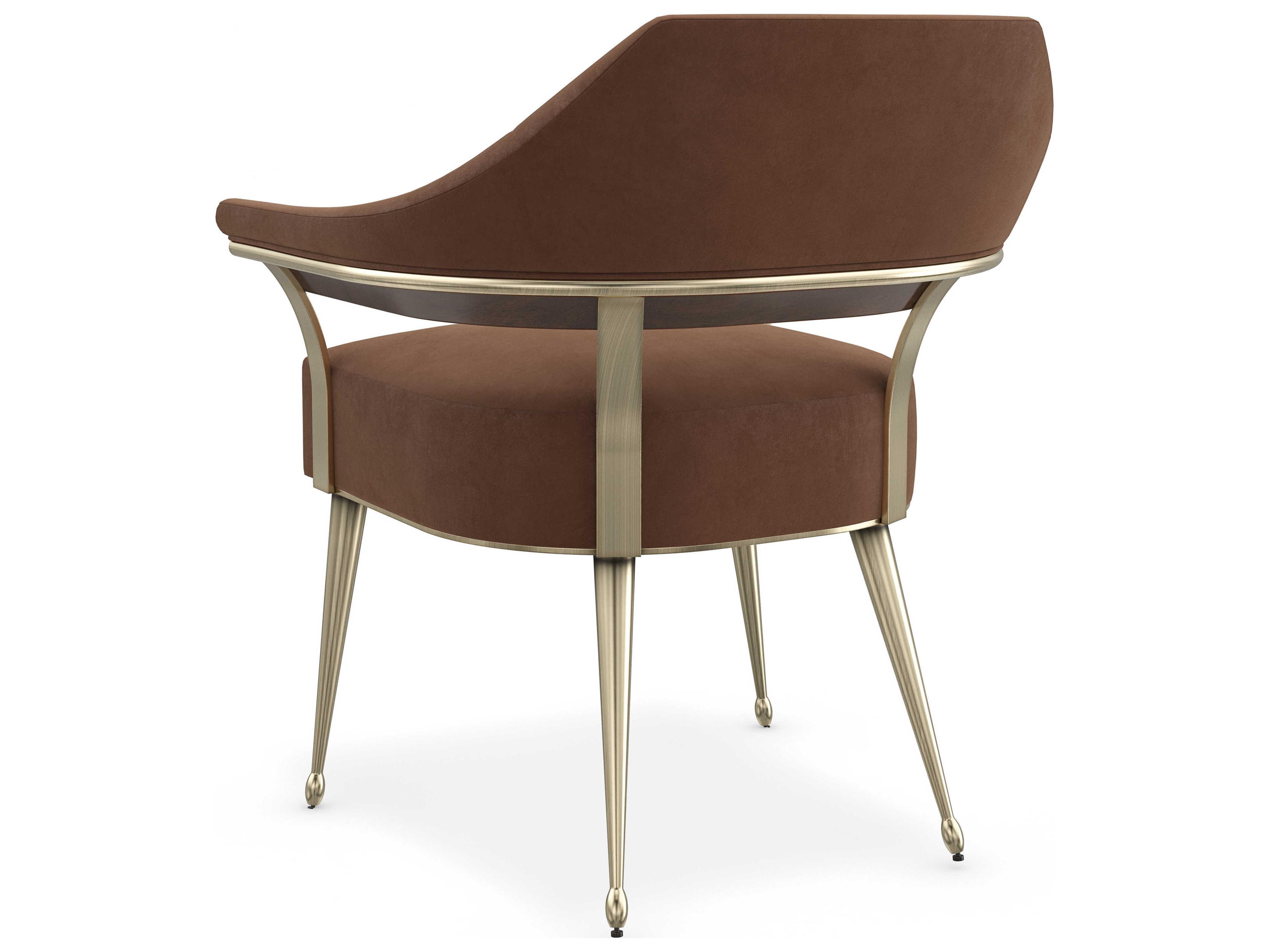 Caracole Upholstery Louisette Gold Fabric Accent Chair