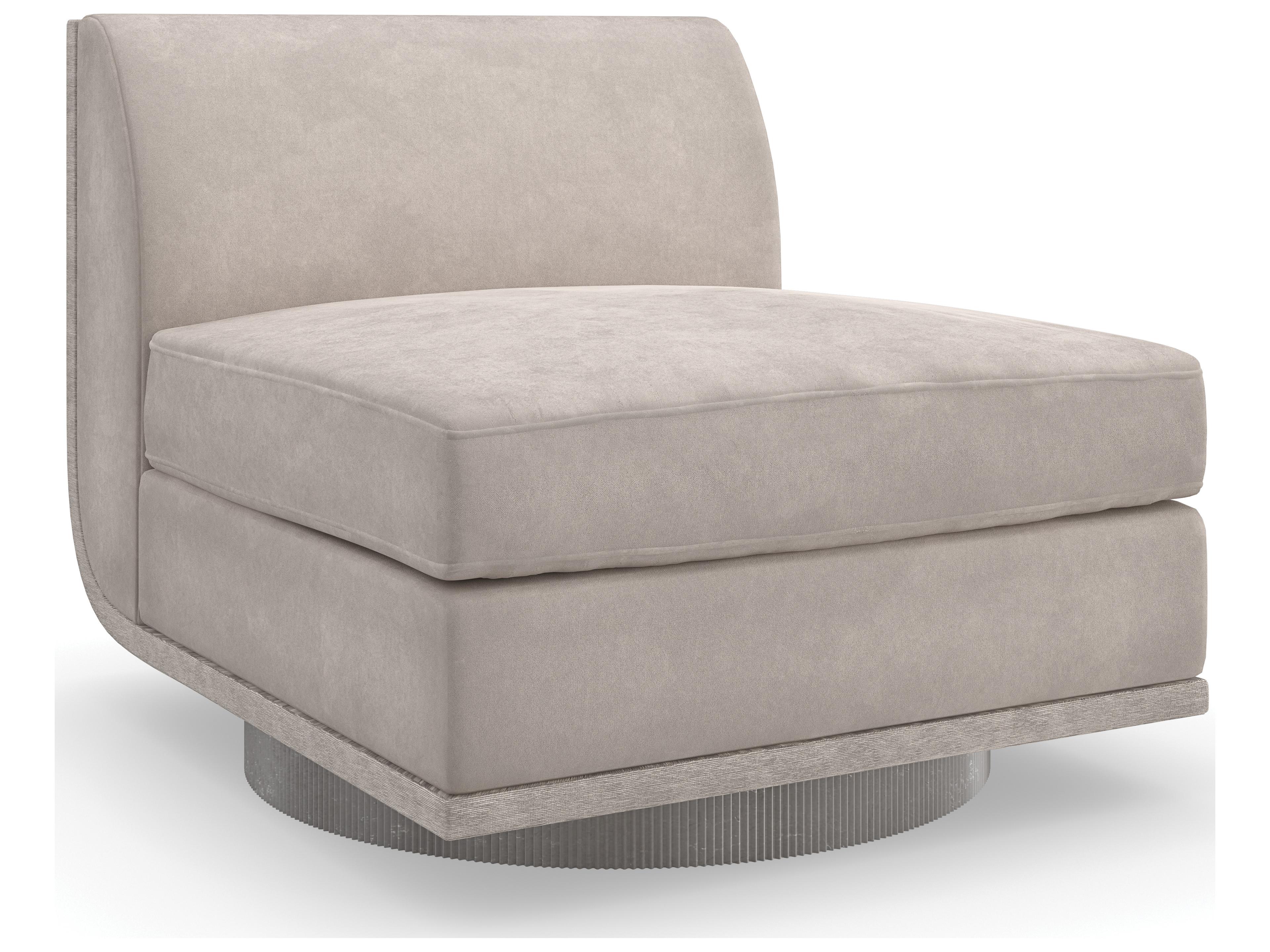 Caracole Upholstery Clipper Gray Fabric Armless Chair